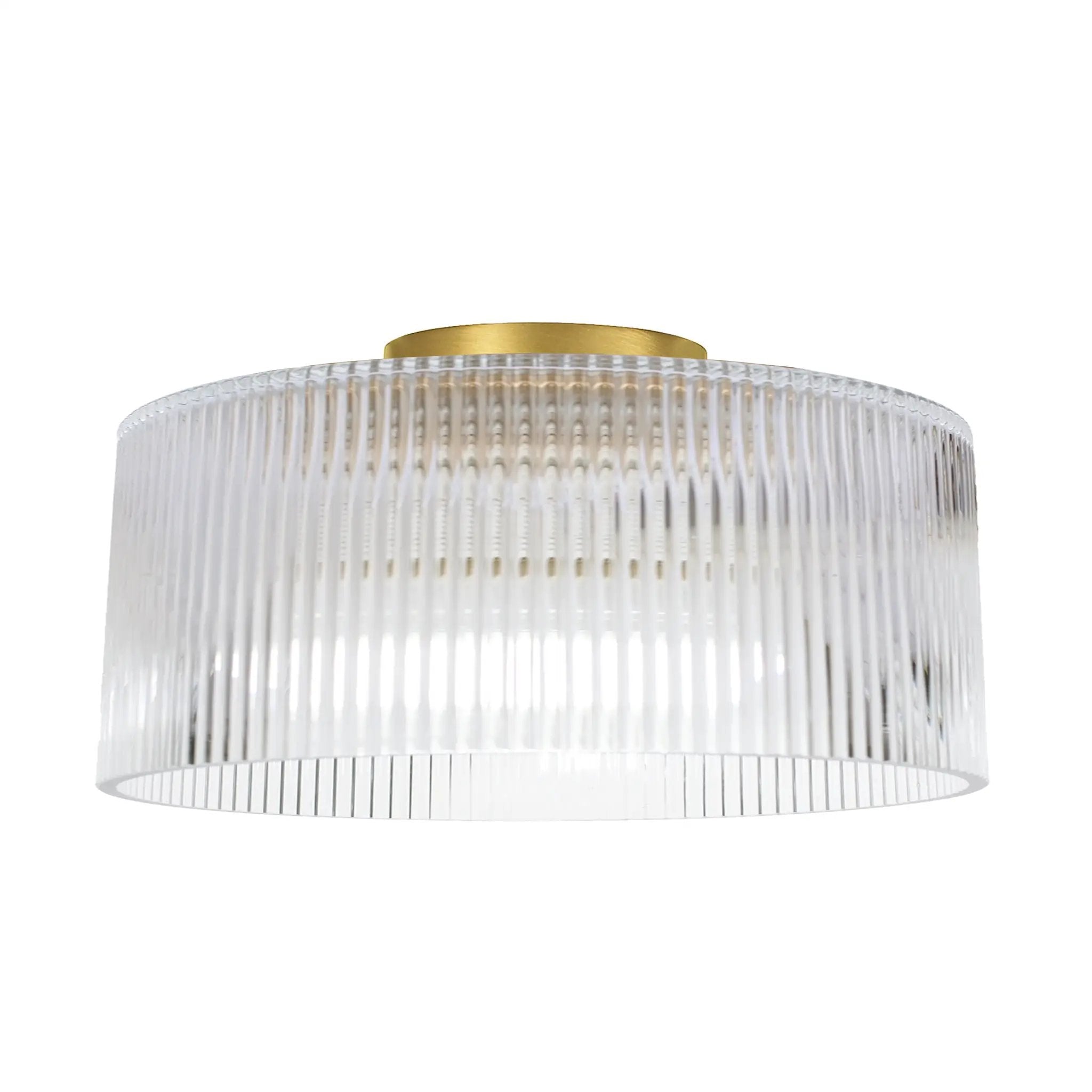 Dainolite 1LT Flush Mount with Fluted Glass by Dainolite