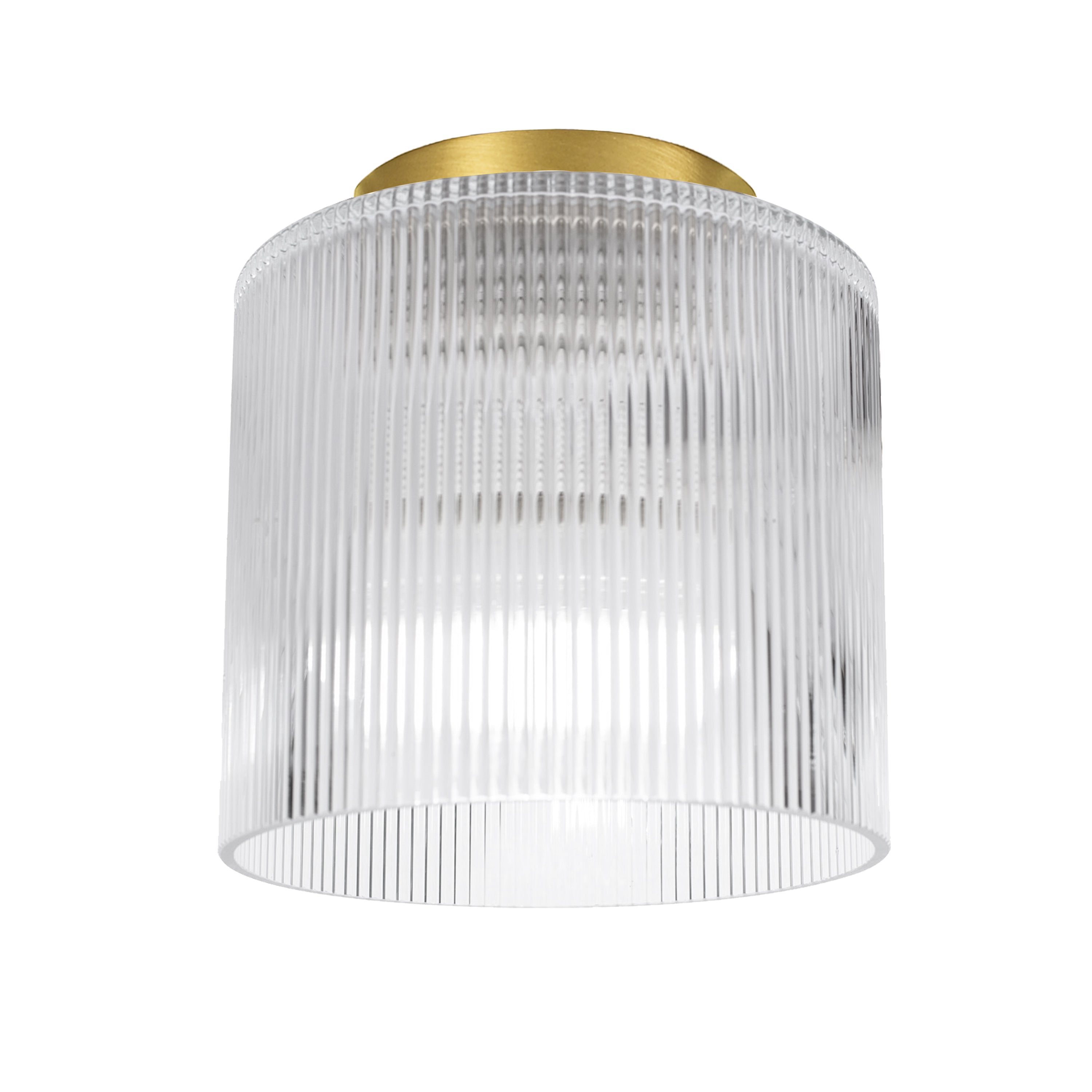 Dainolite 1LT Flush Mount with Fluted Glass