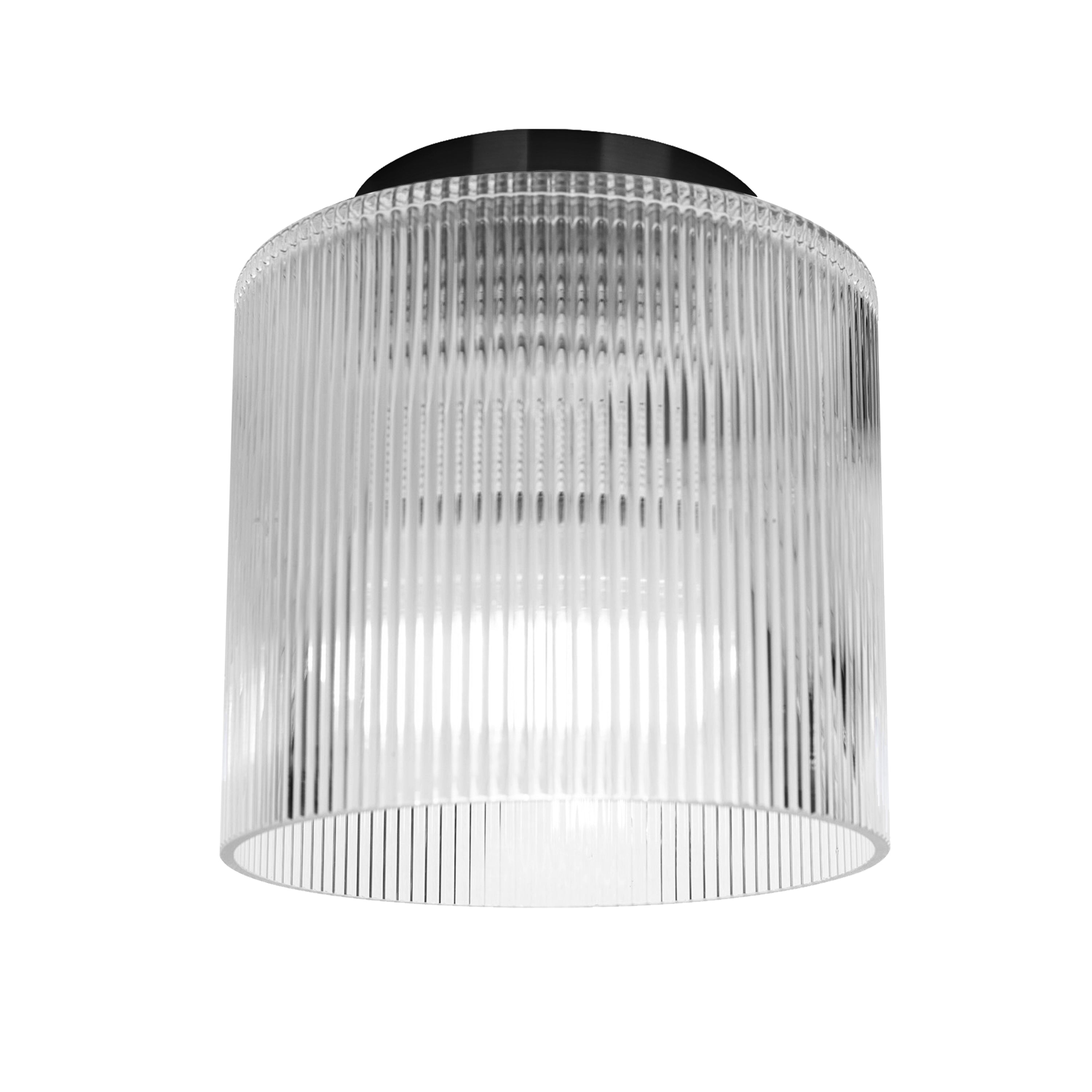 Dainolite 1LT Flush Mount with Fluted Glass