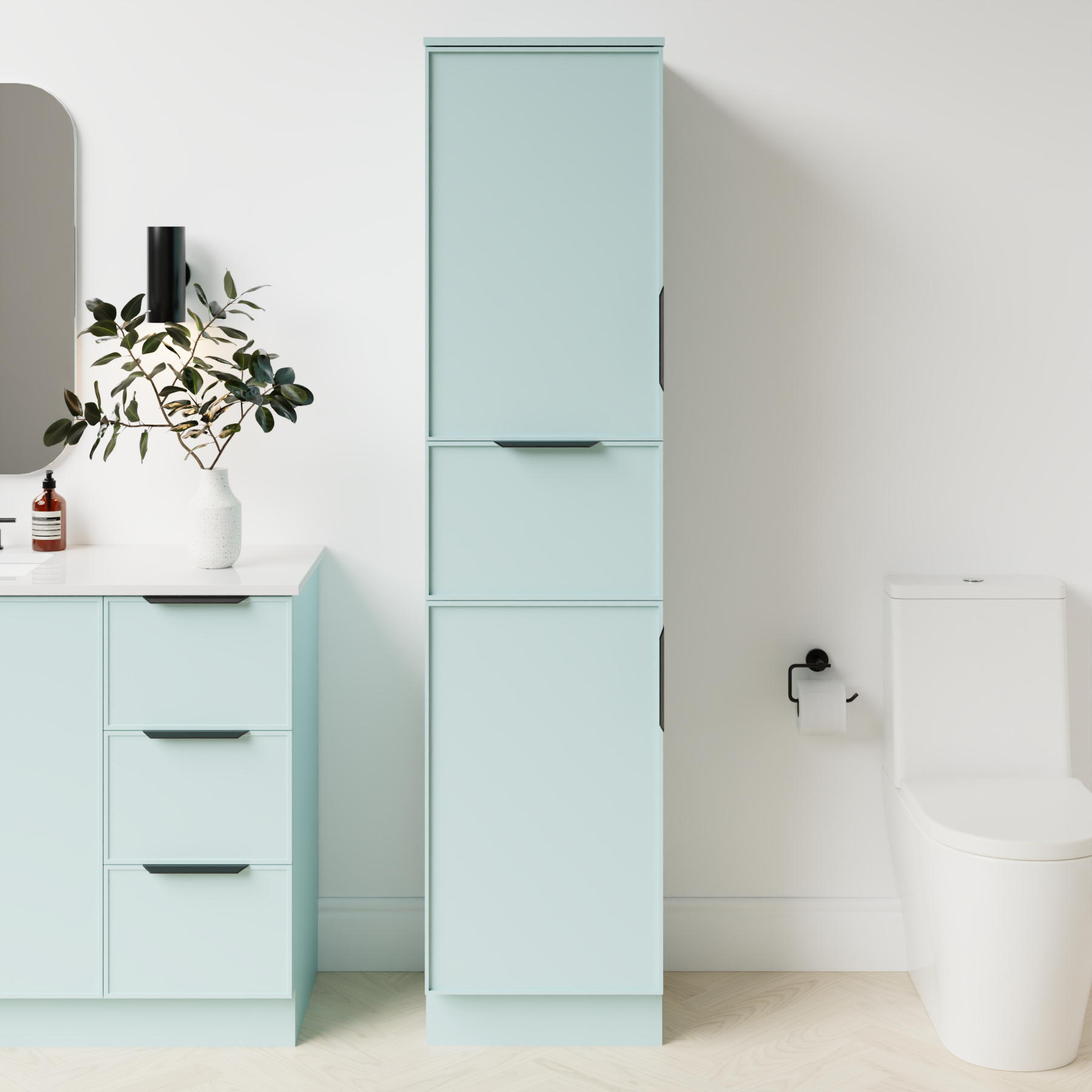 duck egg blue satin paint linen closet