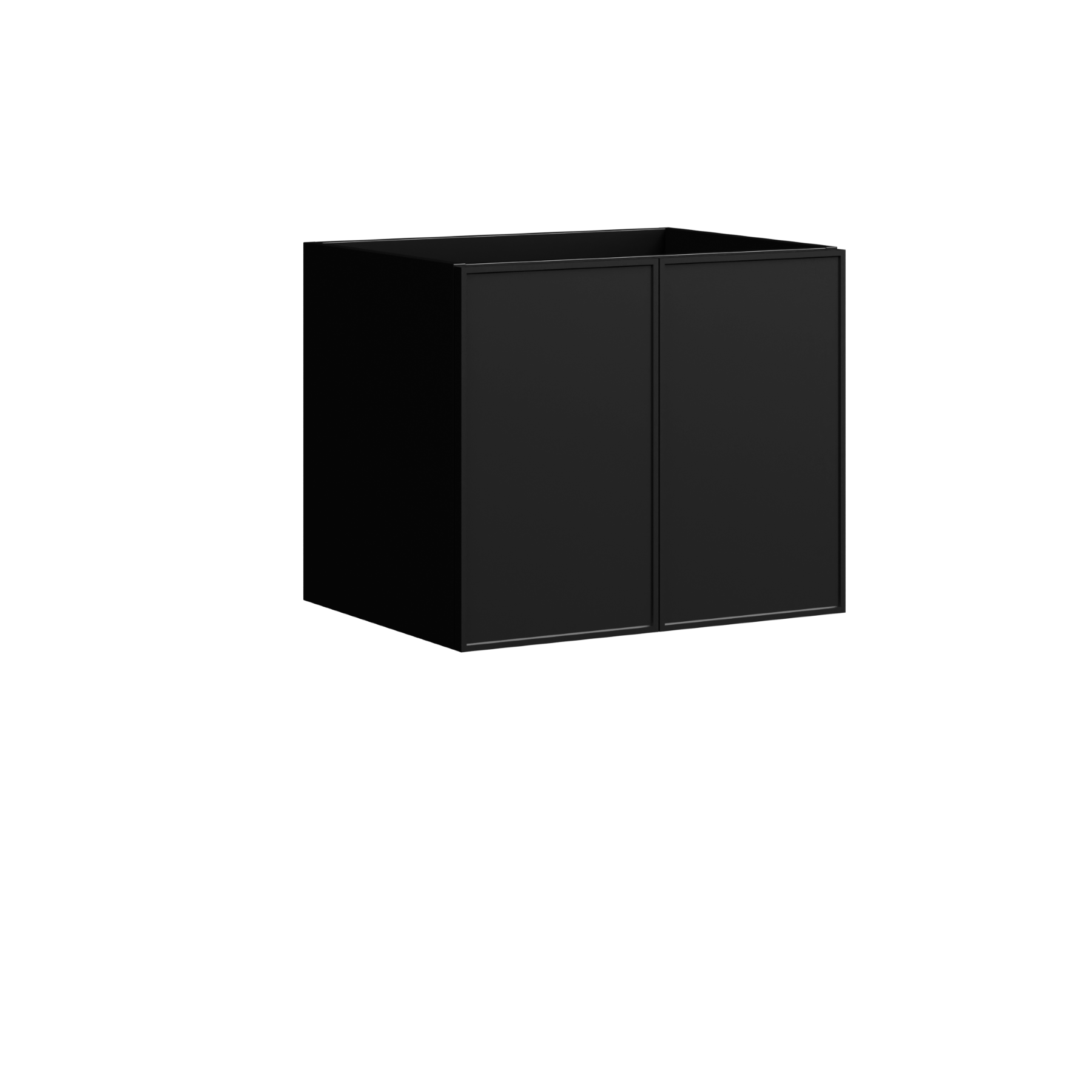 black satin paint vanity