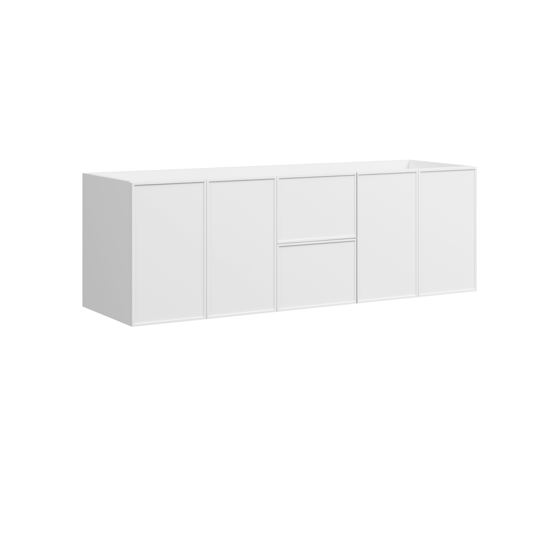 Timberline Natick 60" x 18" x 20" Wall Mounted Double Vanity by Timberline