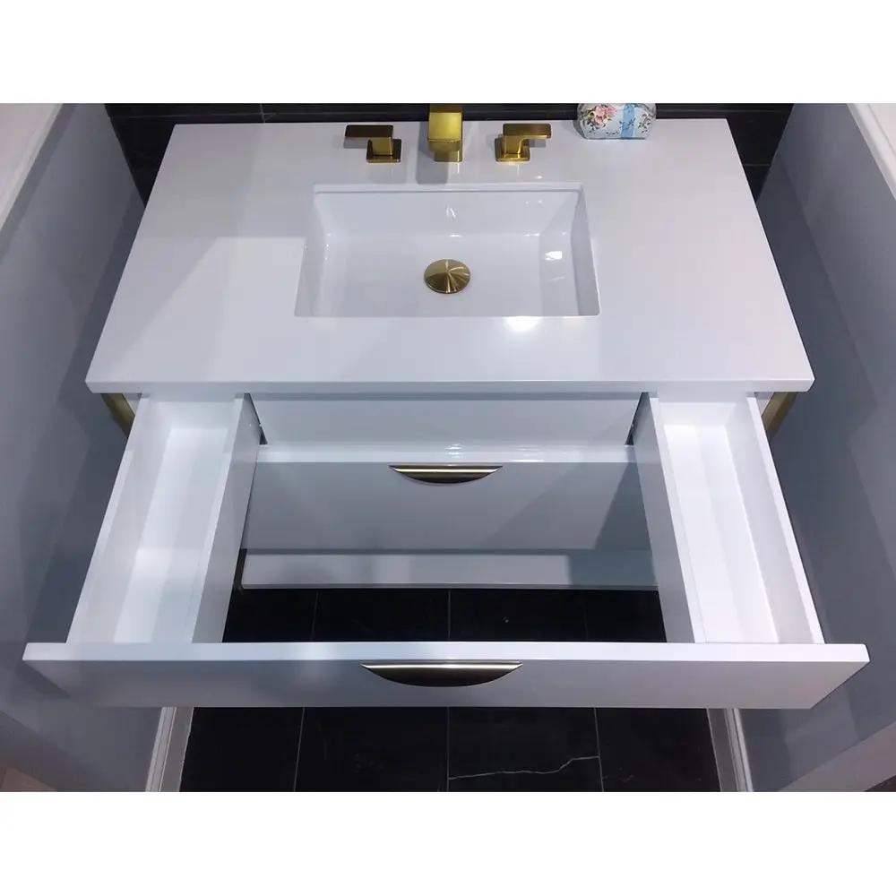 matte white vanity