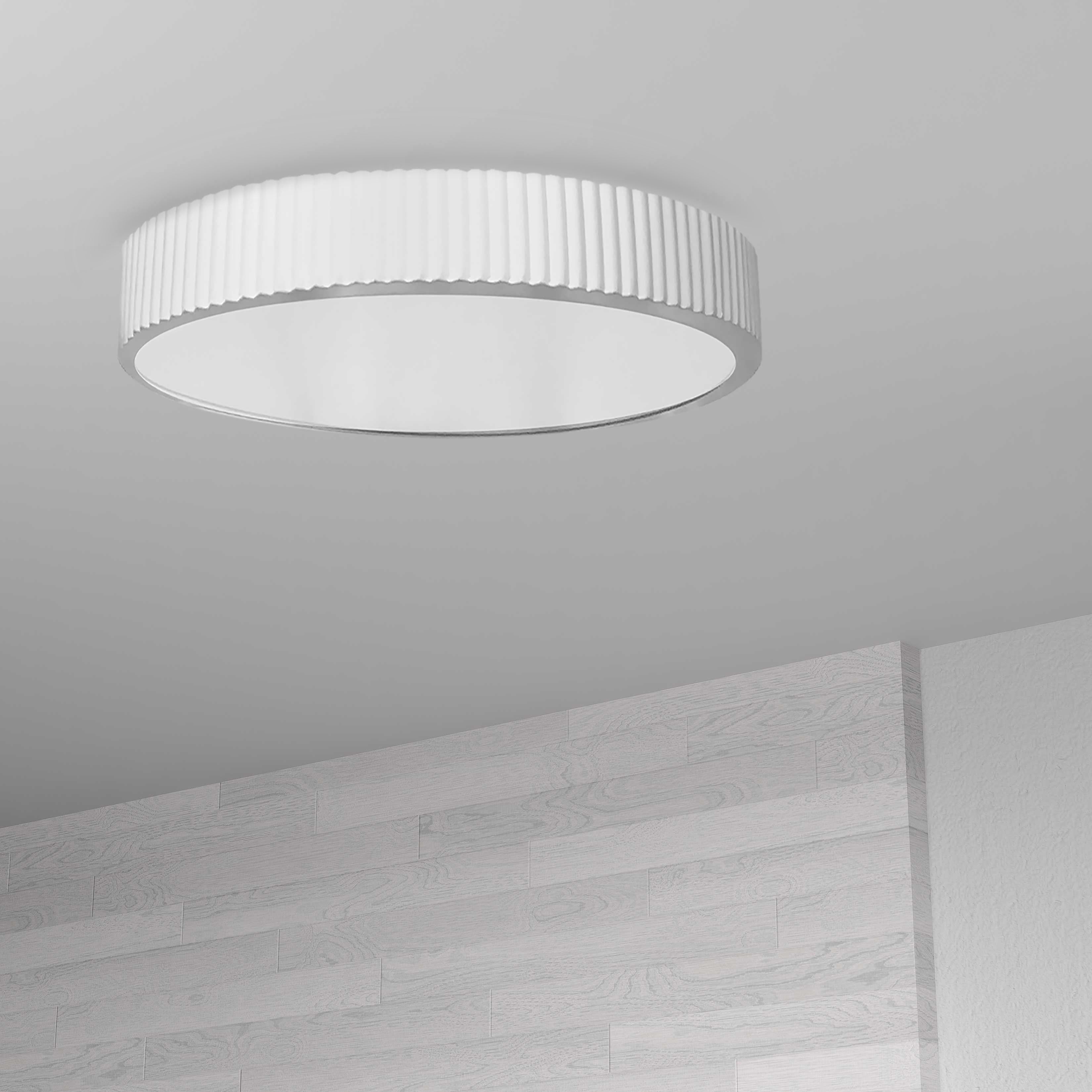 matte white flush mount