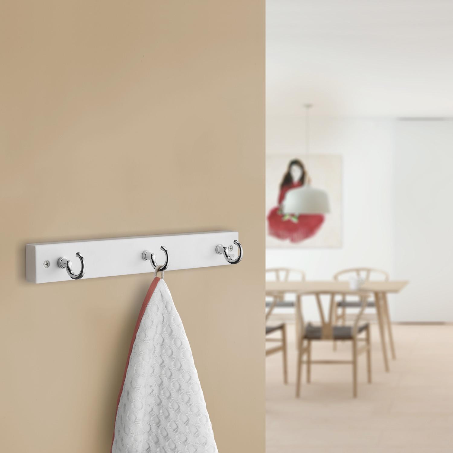 polished chrome coat rack