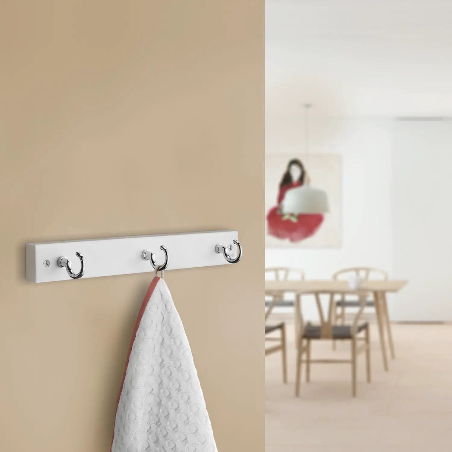polished chrome coat rack