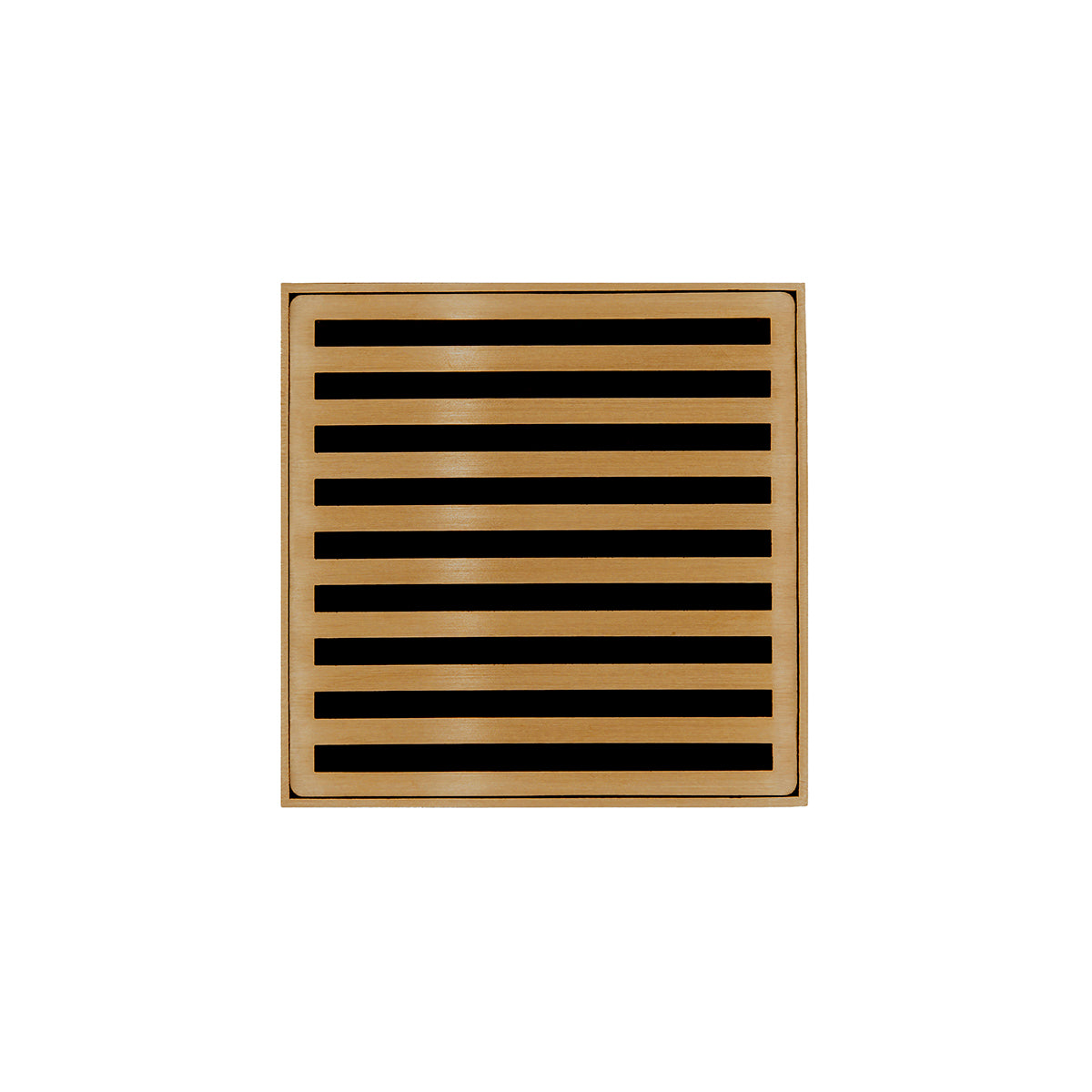Infinity Drain 4" x 4" ND 4 Complete Kit with Lines Pattern Decorative Plate with ABS Drain Body, 2" Outlet