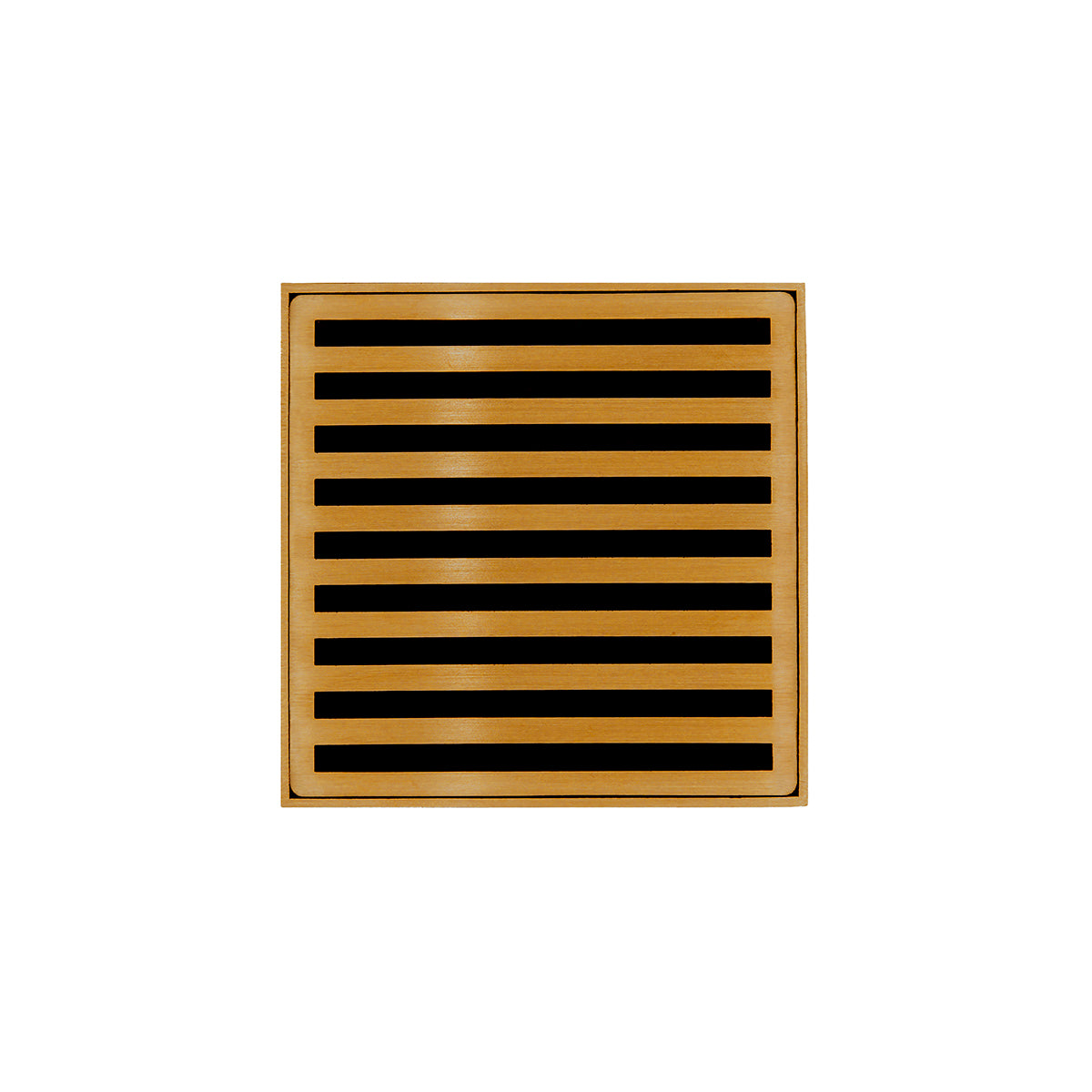 Infinity Drain 4" x 4" ND 4 Complete Kit with Lines Pattern Decorative Plate with ABS Drain Body, 2" Outlet