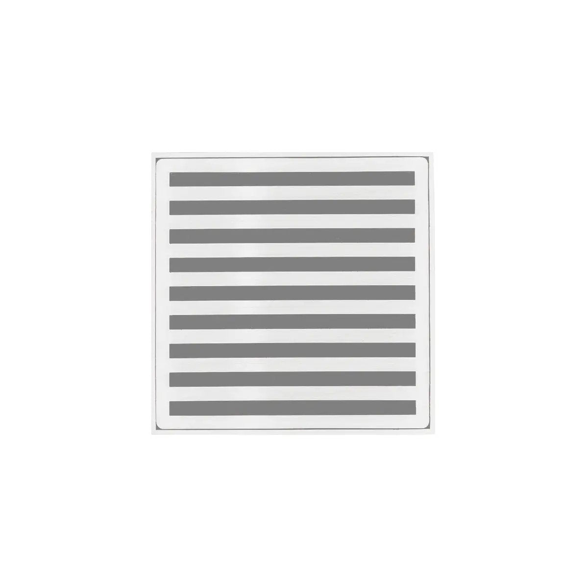 Infinity Drain 4" x 4" ND 4 Complete Kit with Lines Pattern Decorative Plate with PVC Drain Body, 2" Outlet by Infinity Drain