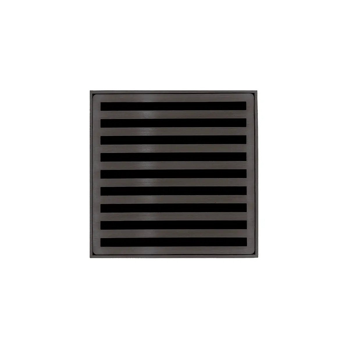 Infinity Drain 4" x 4" ND 4 Complete Kit with Lines Pattern Decorative Plate with PVC Drain Body, 2" Outlet by Infinity Drain