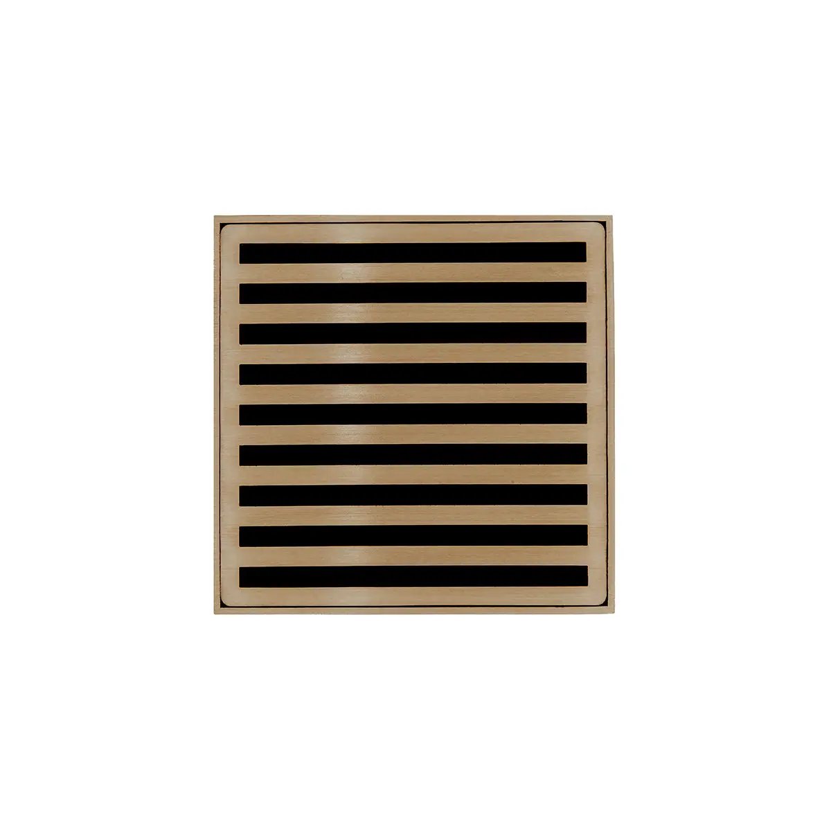 Infinity Drain 4" x 4" ND 4 Complete Kit with Lines Pattern Decorative Plate with PVC Drain Body, 2" Outlet by Infinity Drain