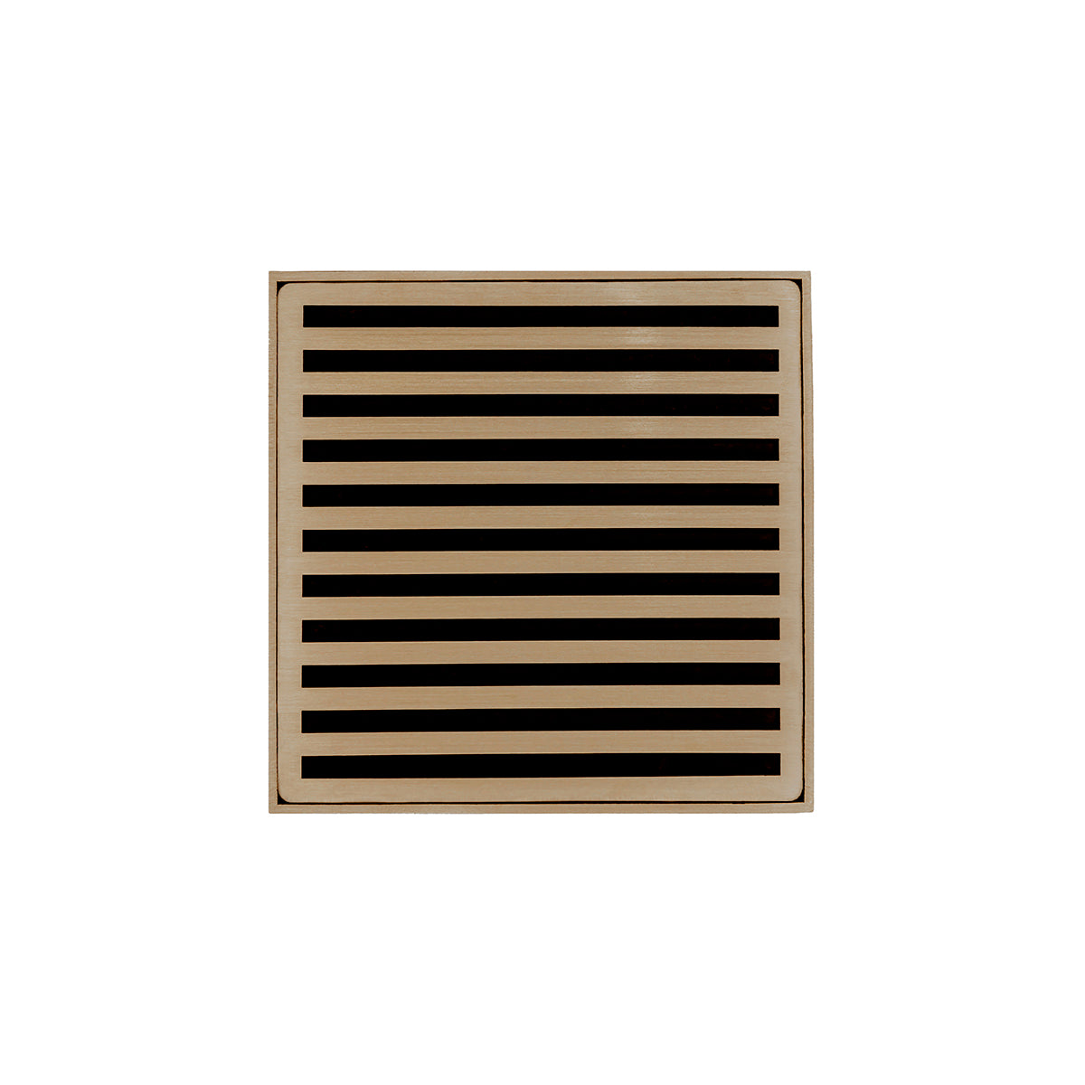Infinity Drain 5" x 5" ND 5 High Flow Complete Kit with Lines Pattern Decorative Plate with PVC Drain Body, 3" Outlet by Infinity Drain