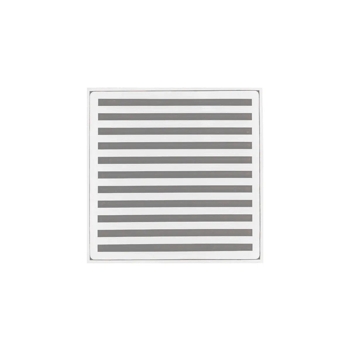 Infinity Drain 5" x 5" NDB 5 Complete Kit with Lines Pattern Decorative Plate with Stainless Steel Bonded Flange Drain Body, 2" No Hub Outlet by Infinity Drain