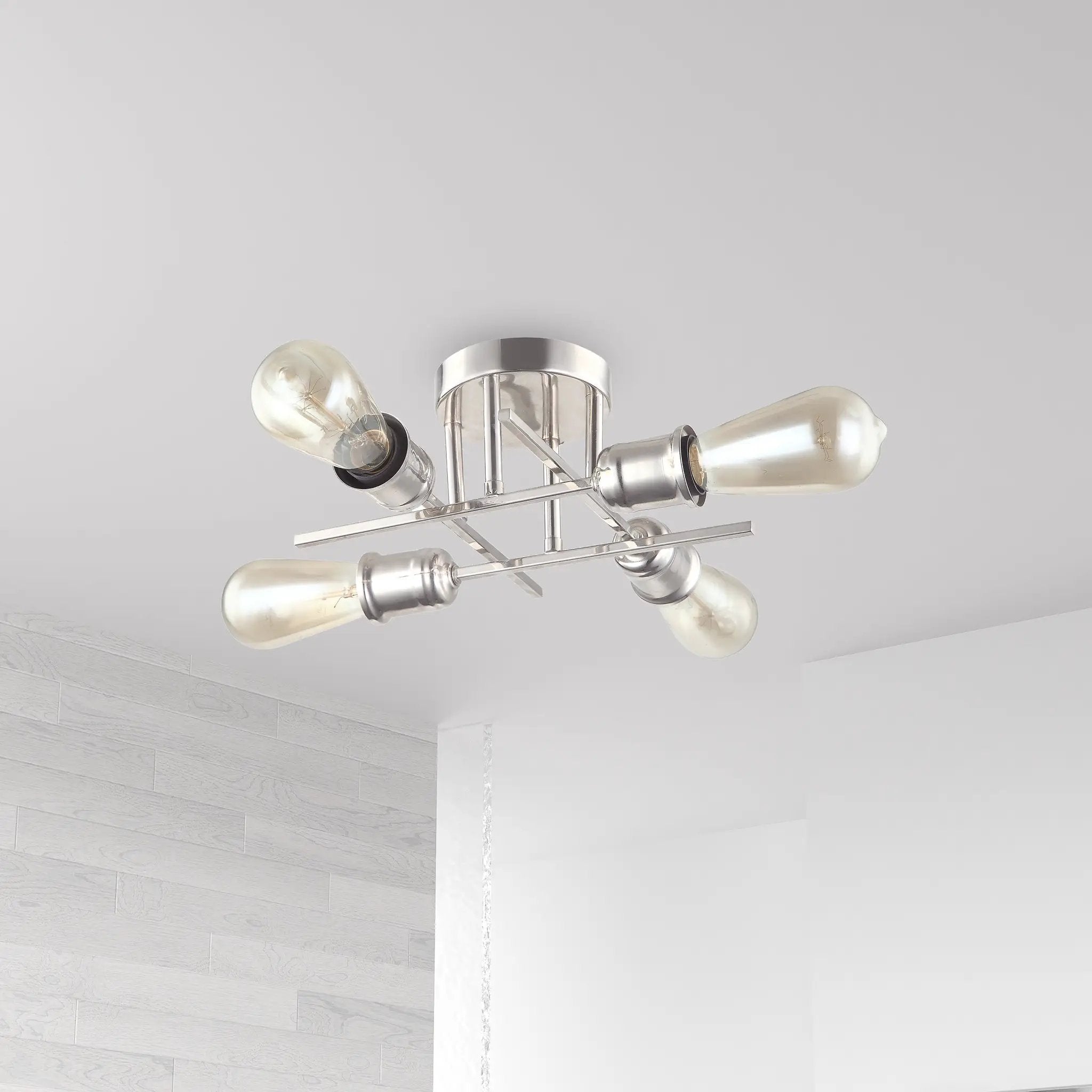 burnished chrome flush mount