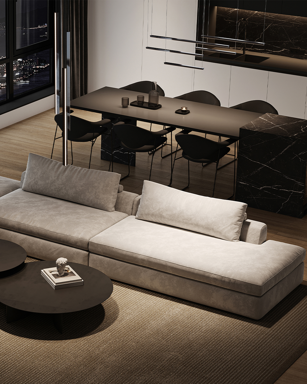 dark reflex chandelier