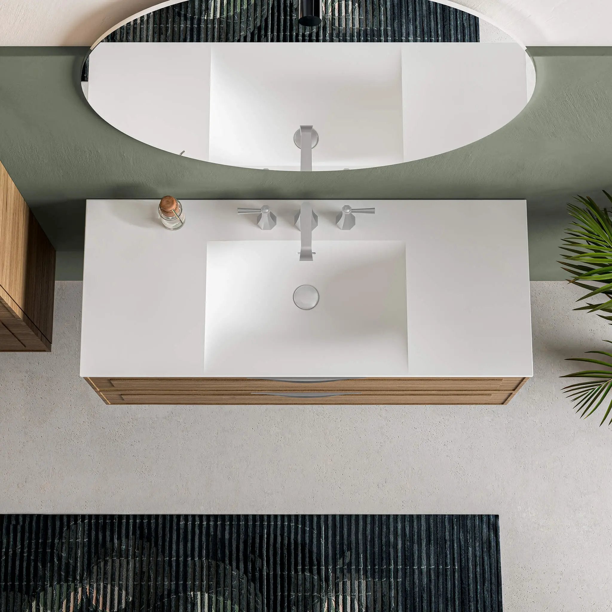 white matte vanity top