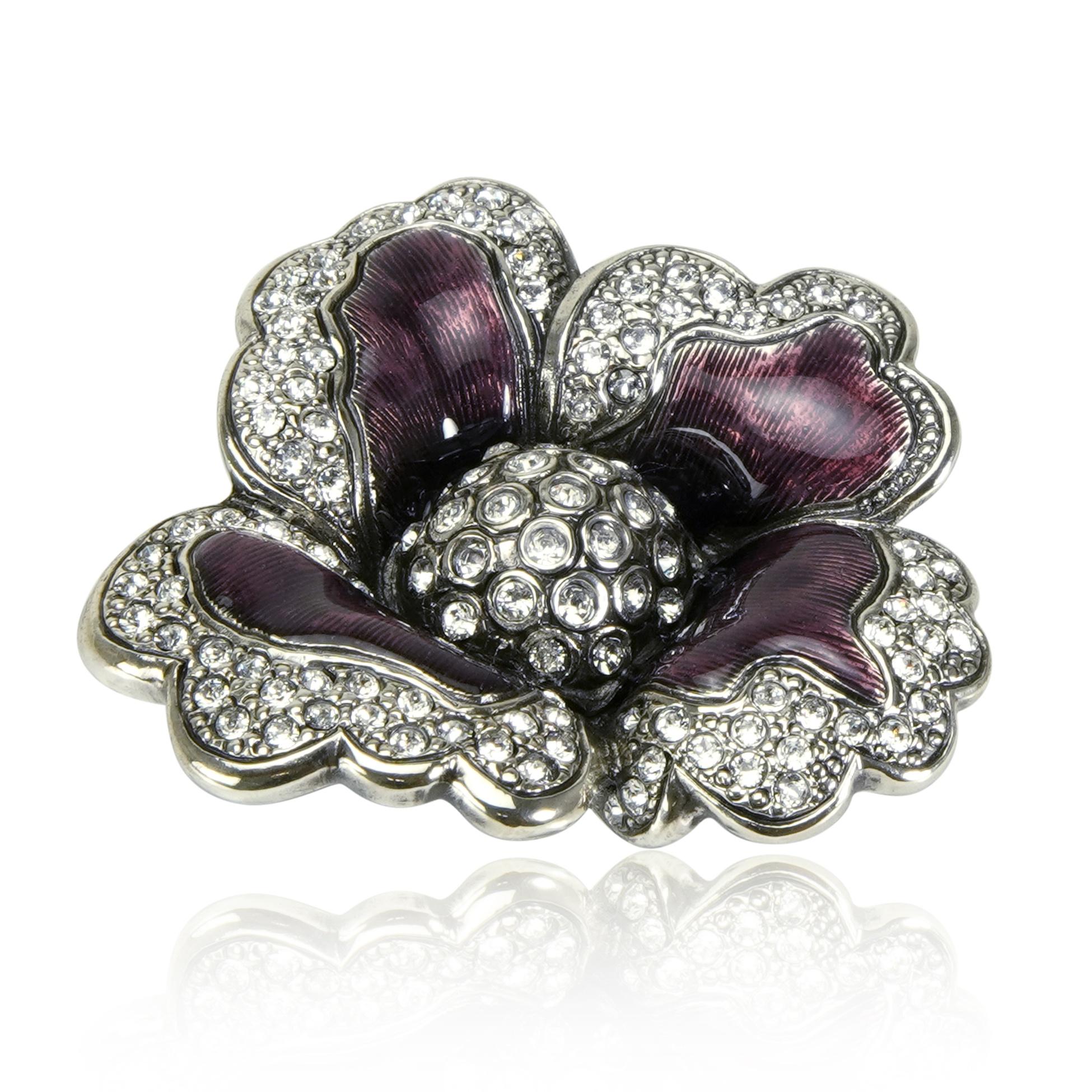 Edgar Berebi Red Mahogany with Lt. Peach and Silk Crystal Chartres Knob