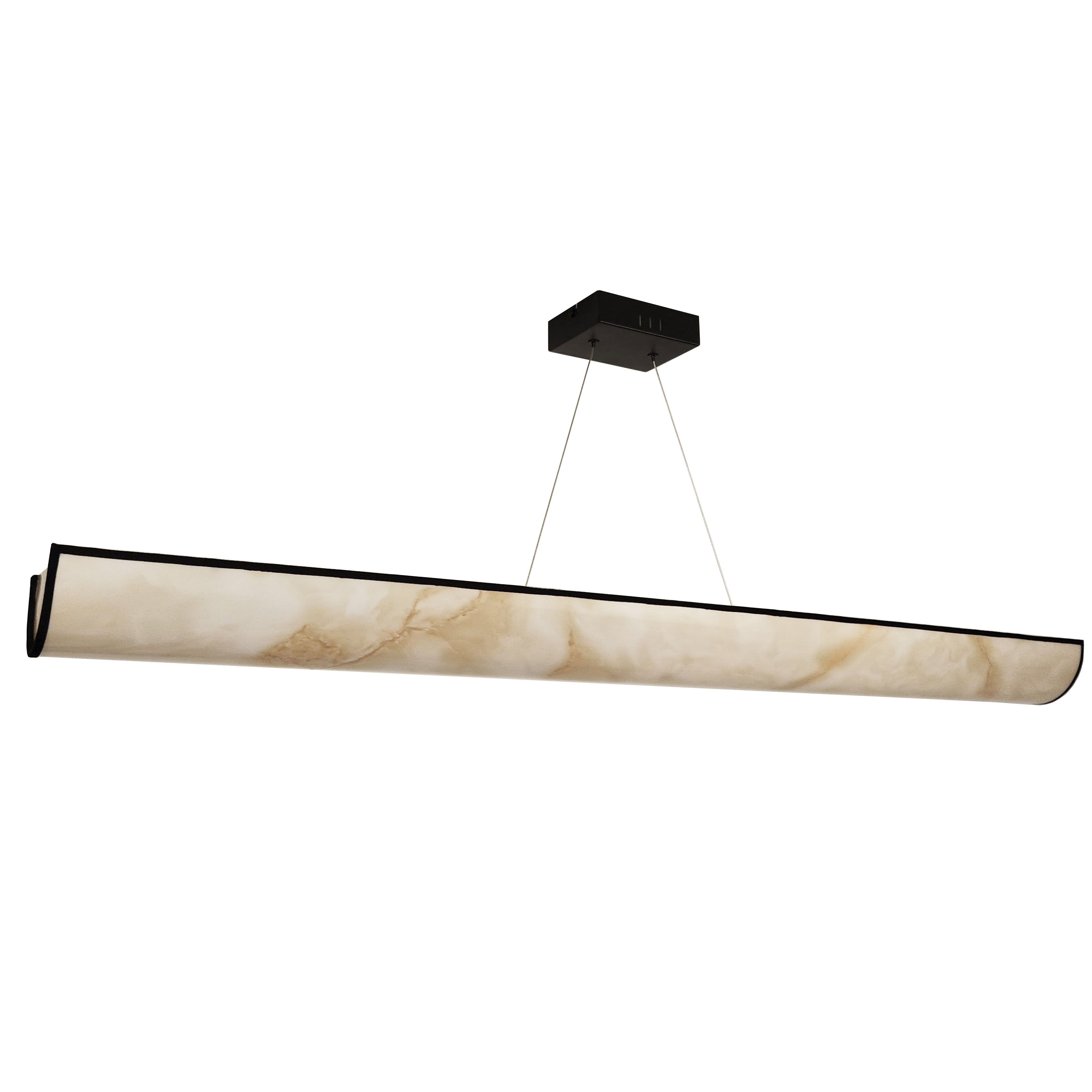 Dainolite 30W Horizontal Pendant Light with Marble Alabaster Shade