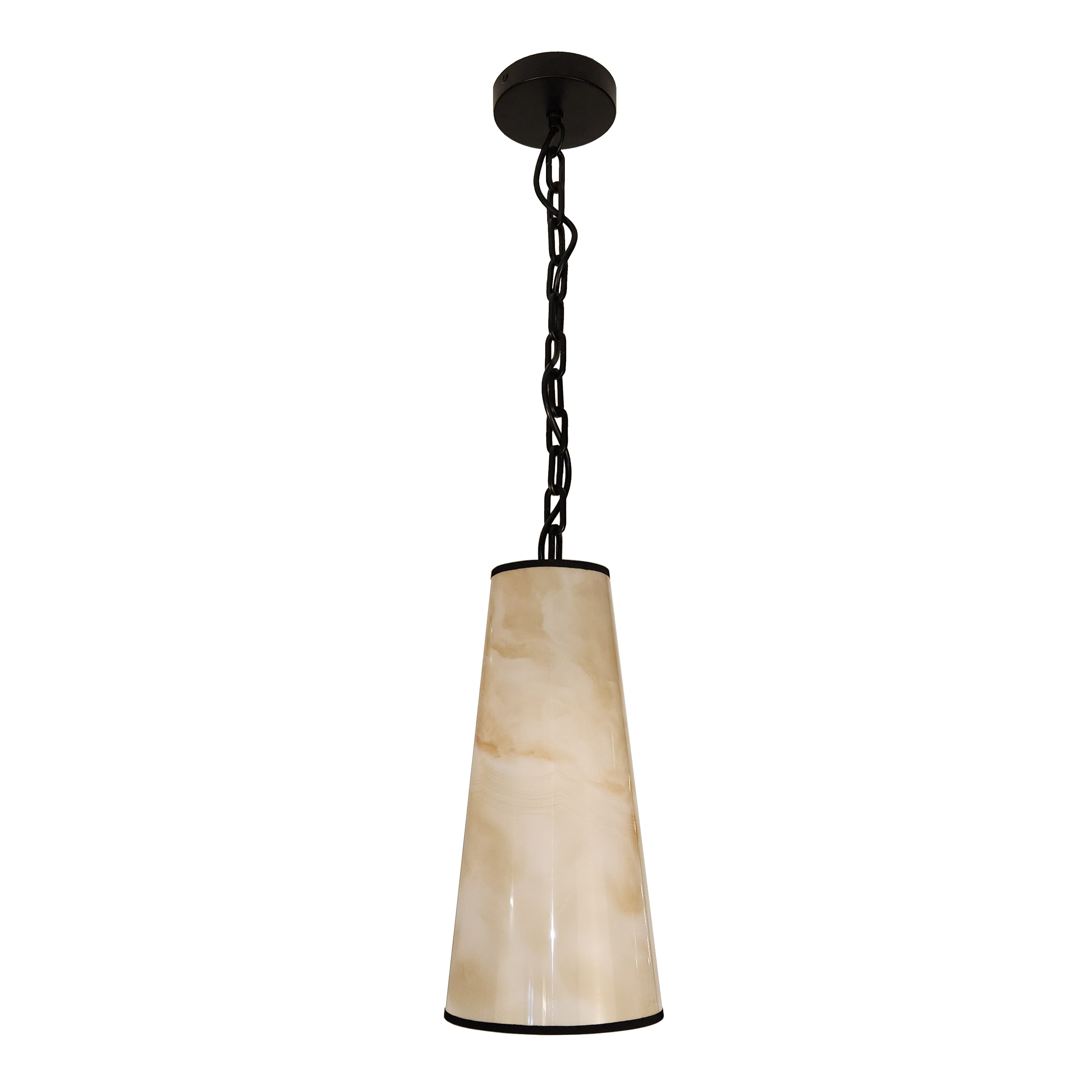 Dainolite 1 Light Incandescent Pendant Light with Marble Alabaster Shade