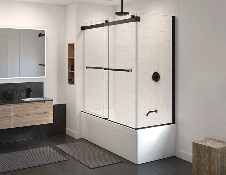 matte black shower door