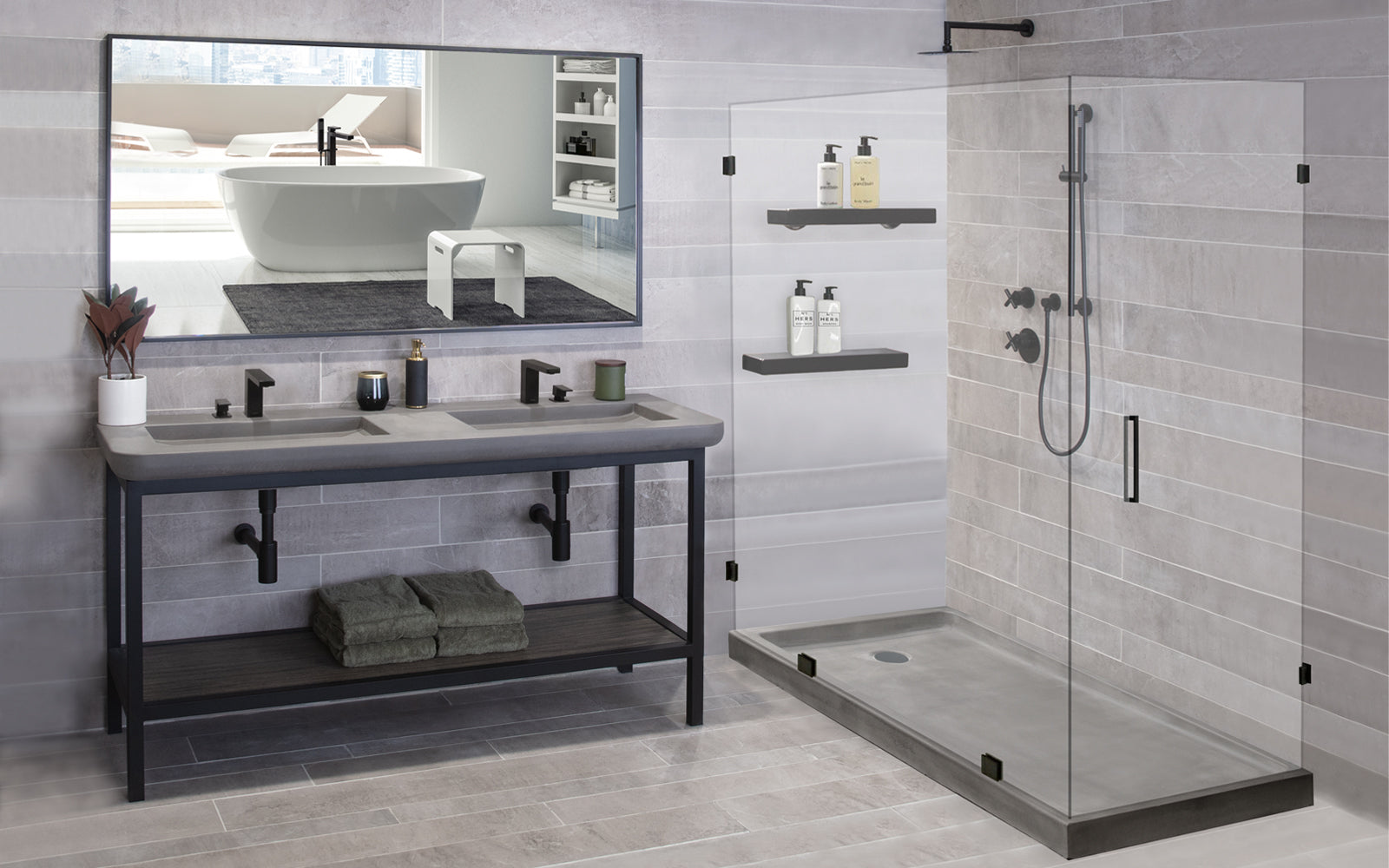 matte black shower trim