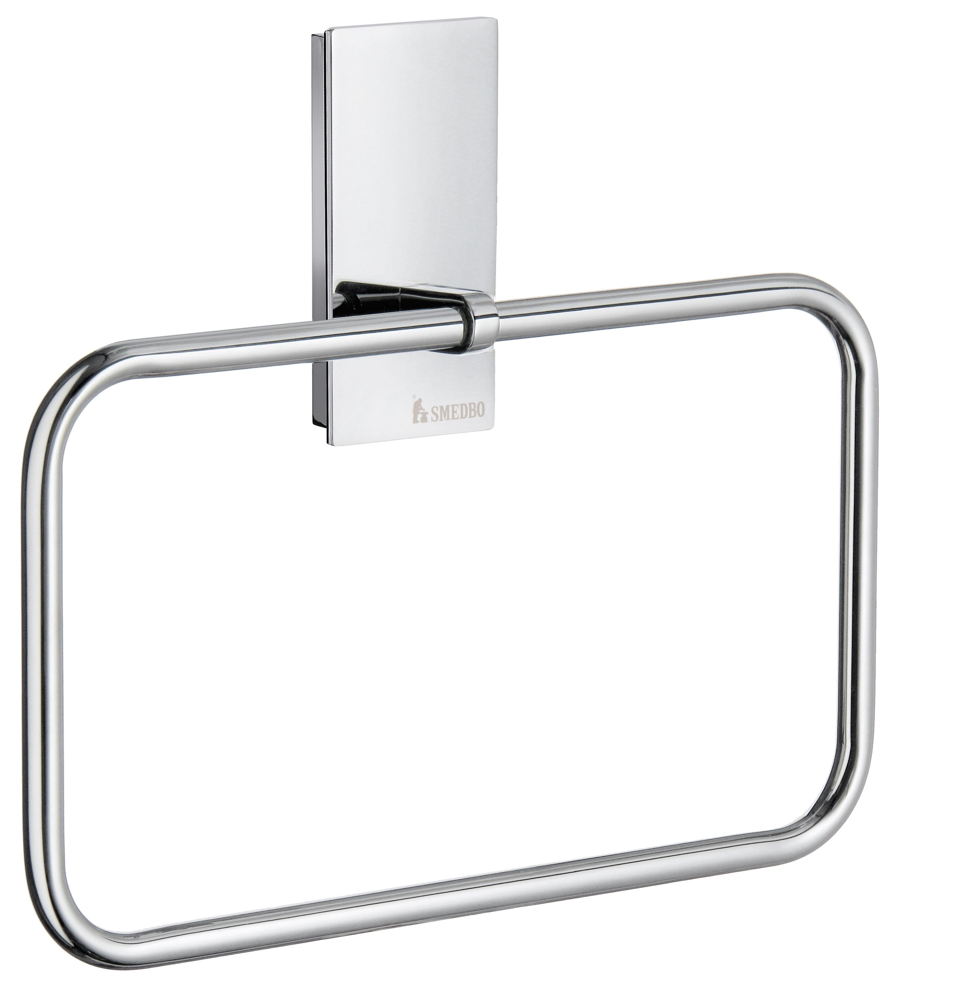 polished chrome towel ring