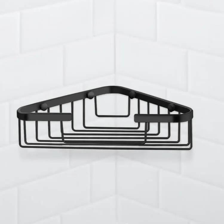 matte black shower basket