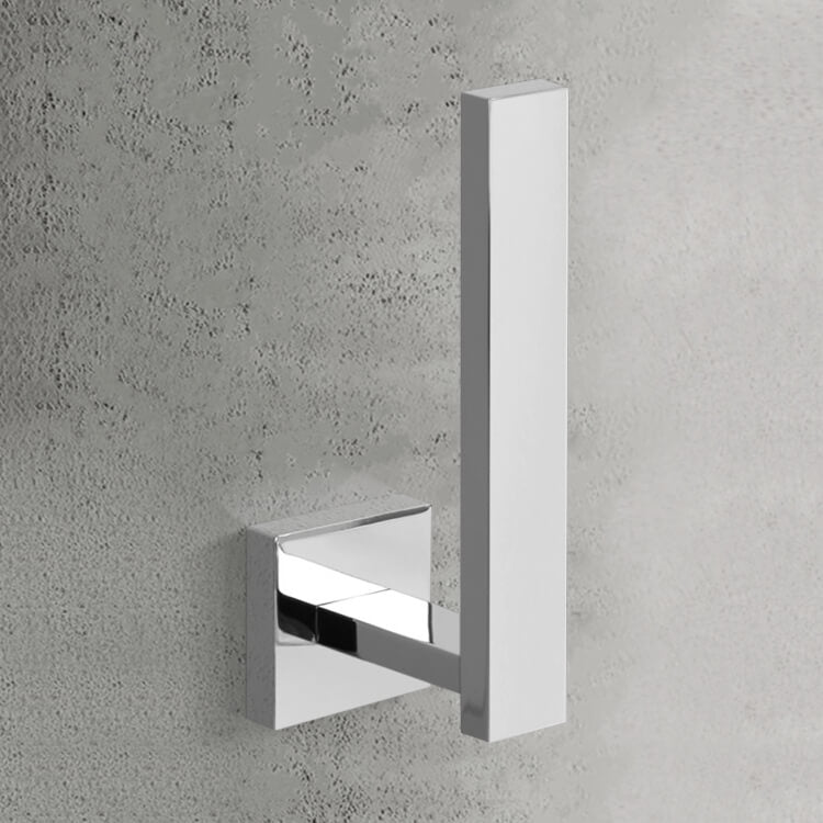 polished chrome toilet paper holder