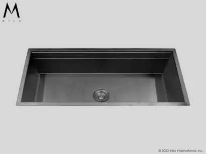 MILA WORKSTATION Single Bowl Flush-Mount 39 x 18.5 Kitchen Sink by Mila International