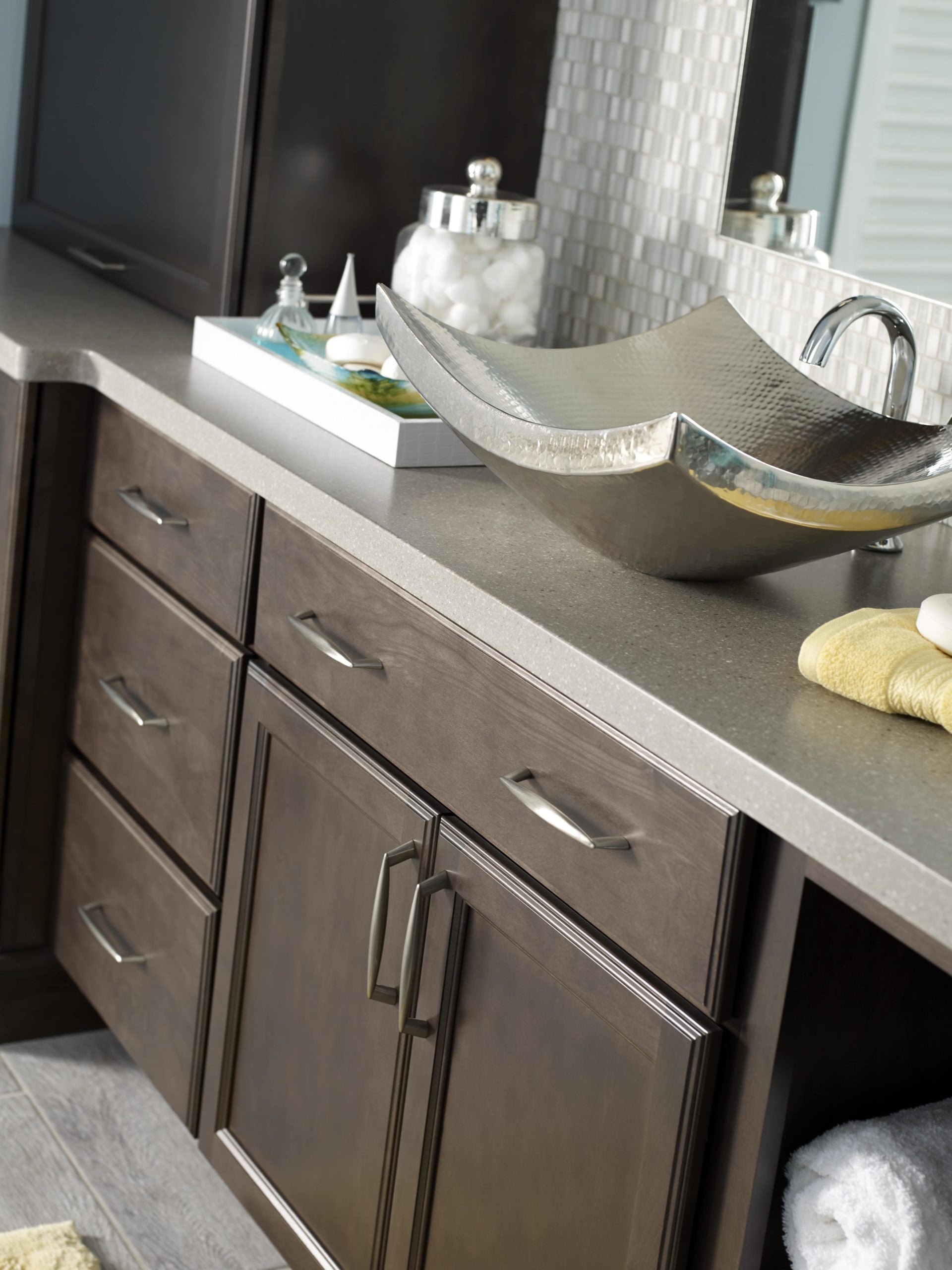 nickel hammered sink