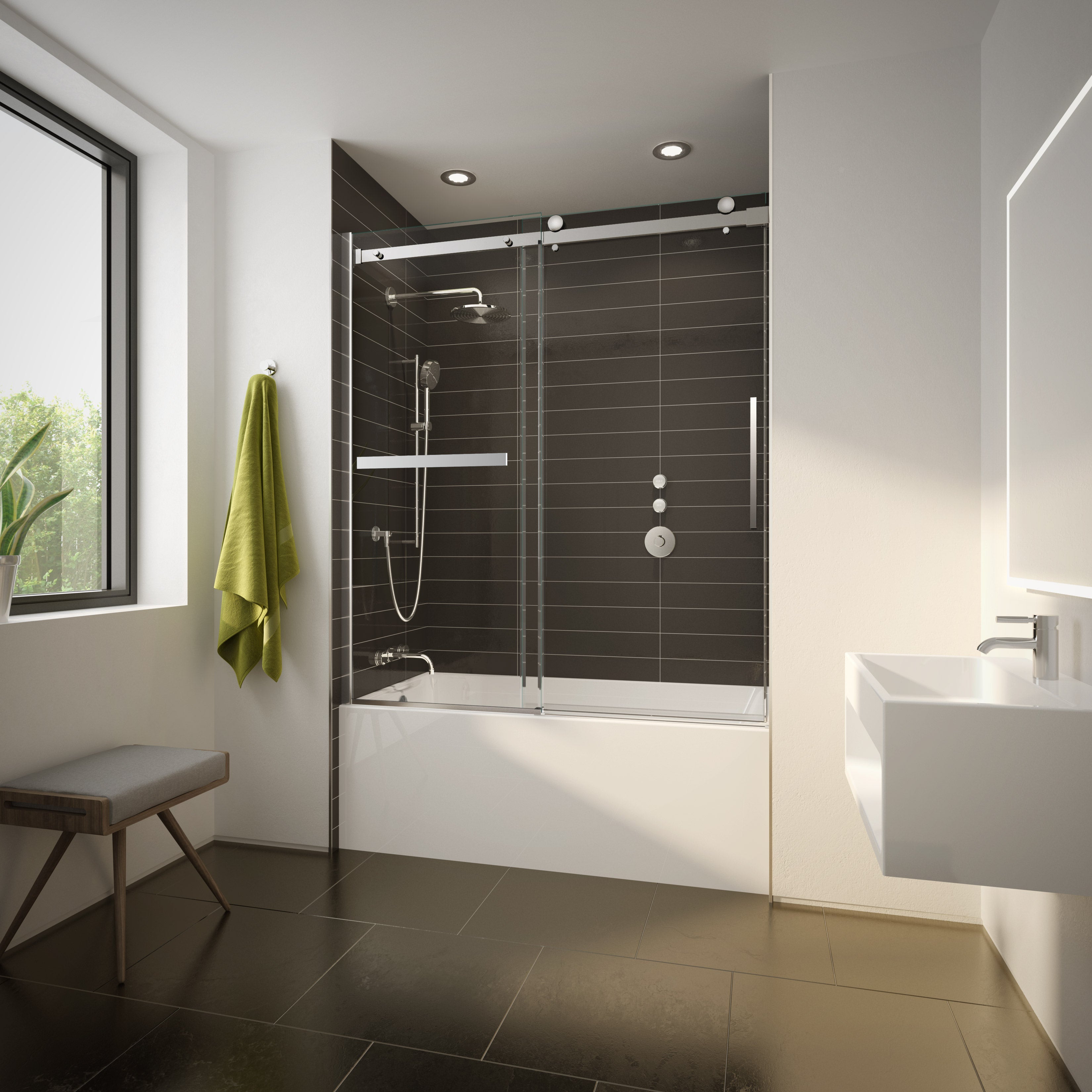 chrome tub enclosure