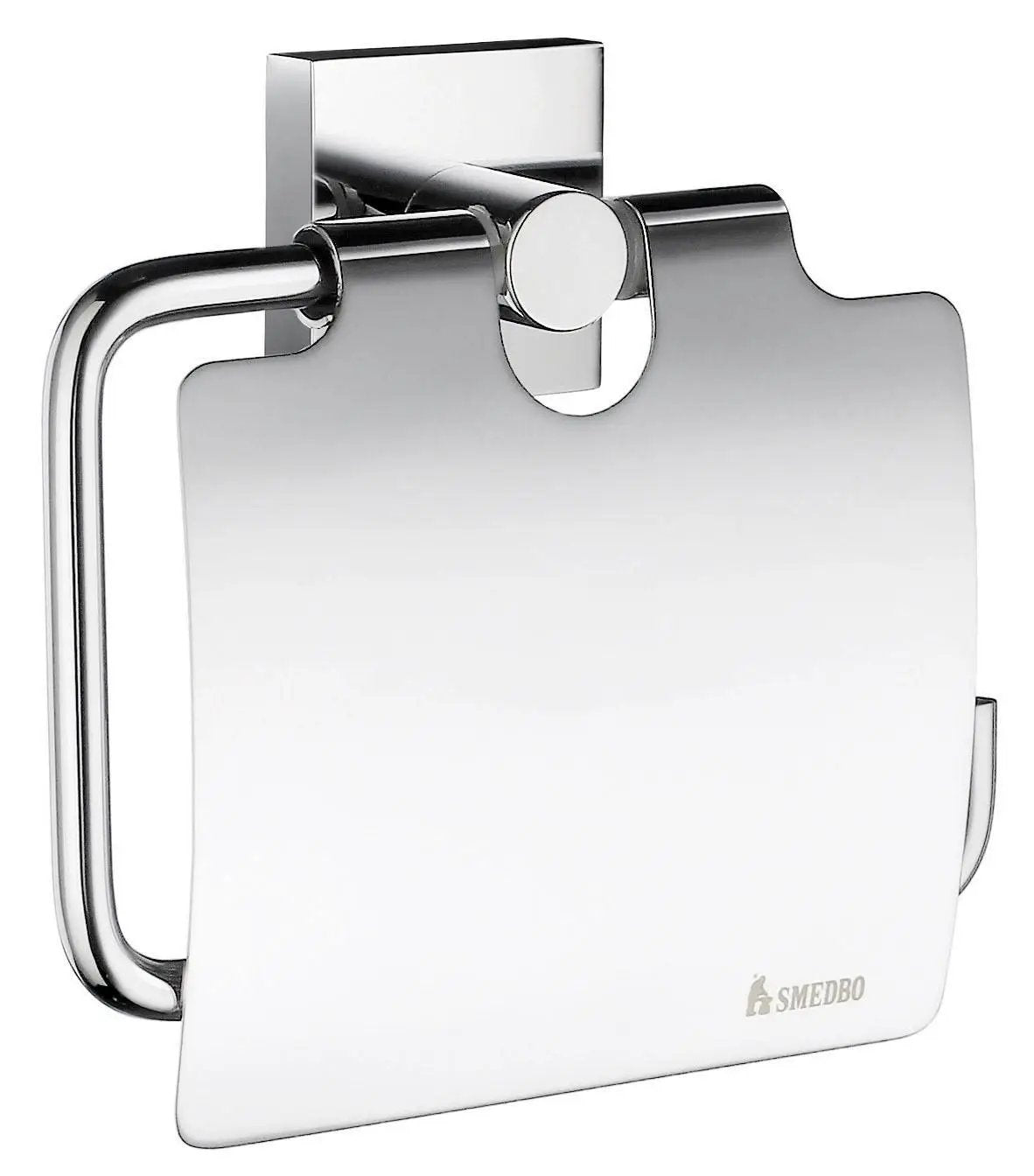 polished chrome toilet roll holder