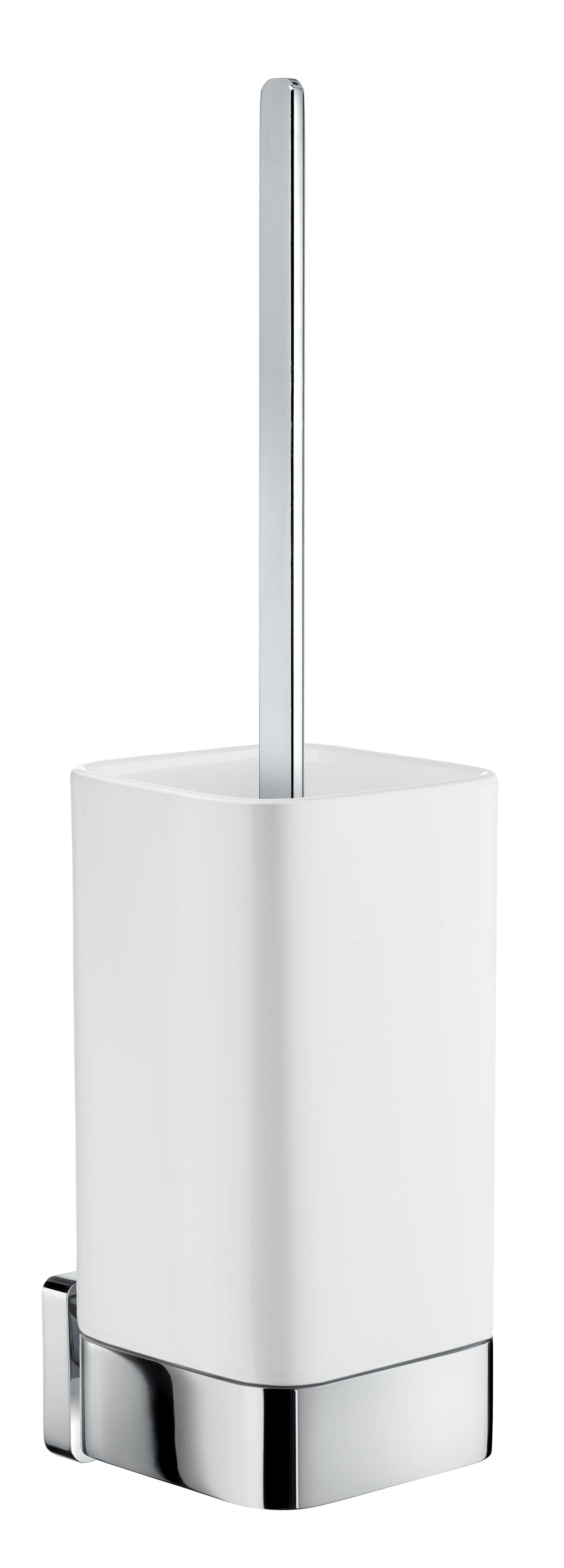 polished chrome toilet brush