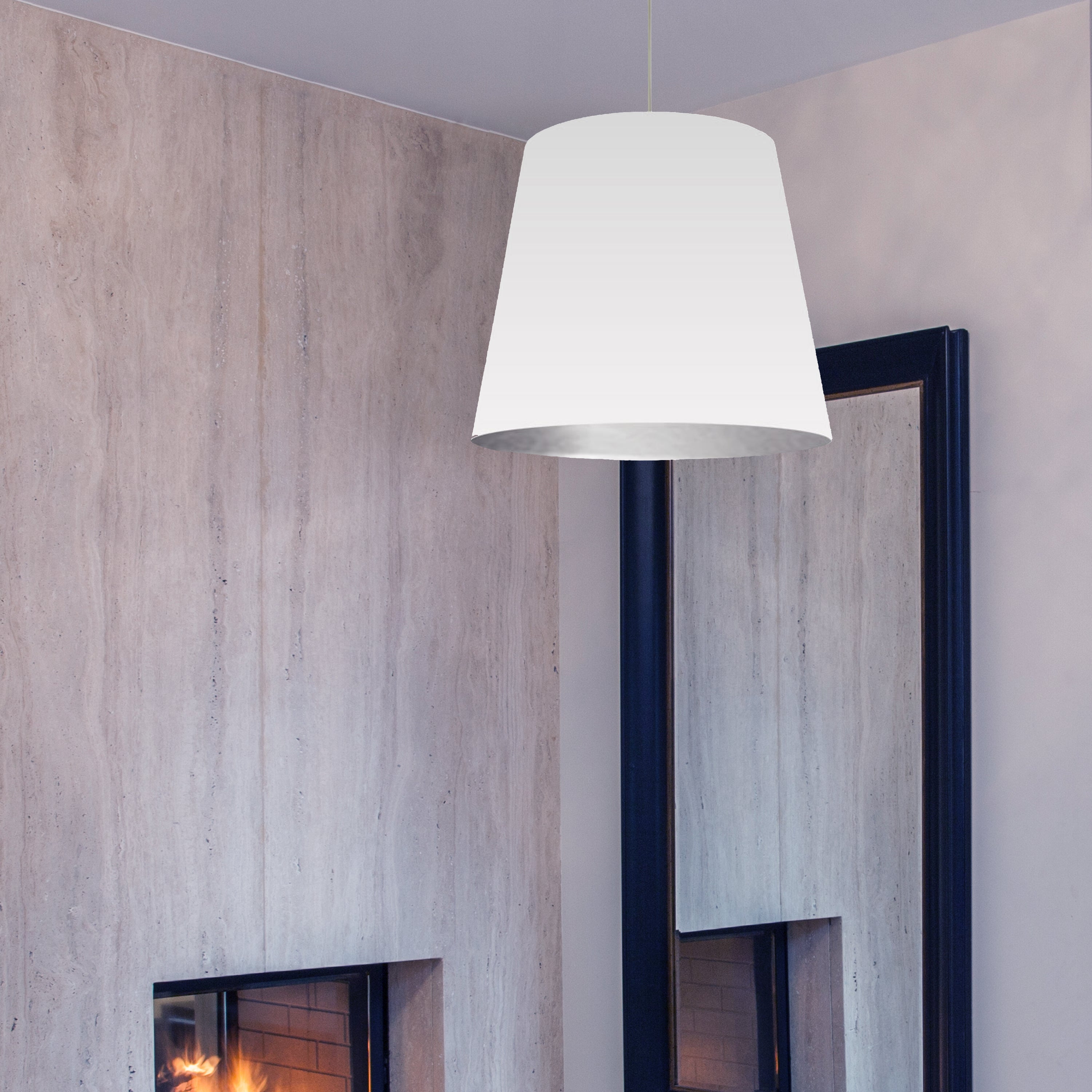 white and silver pendants