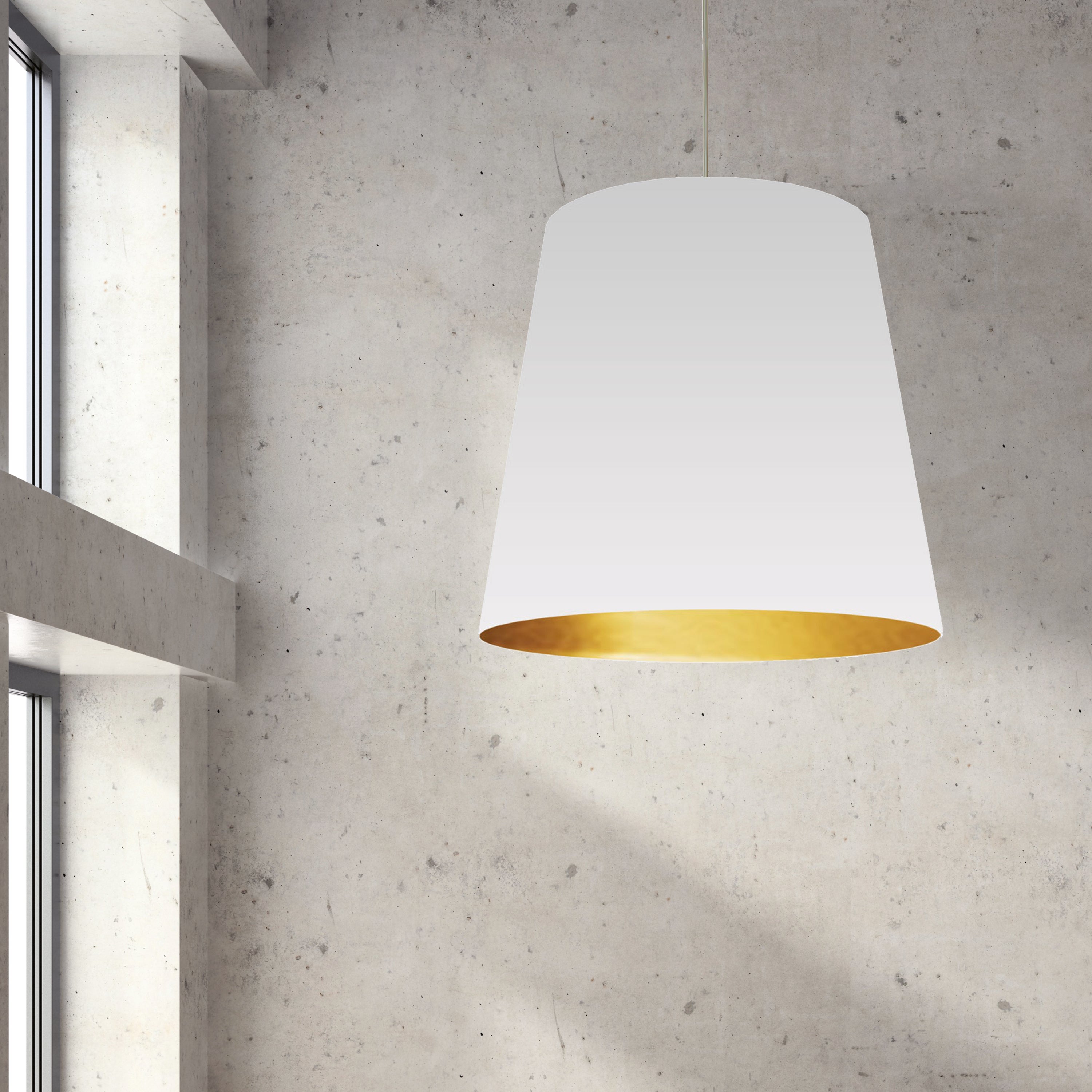 white and gold pendants