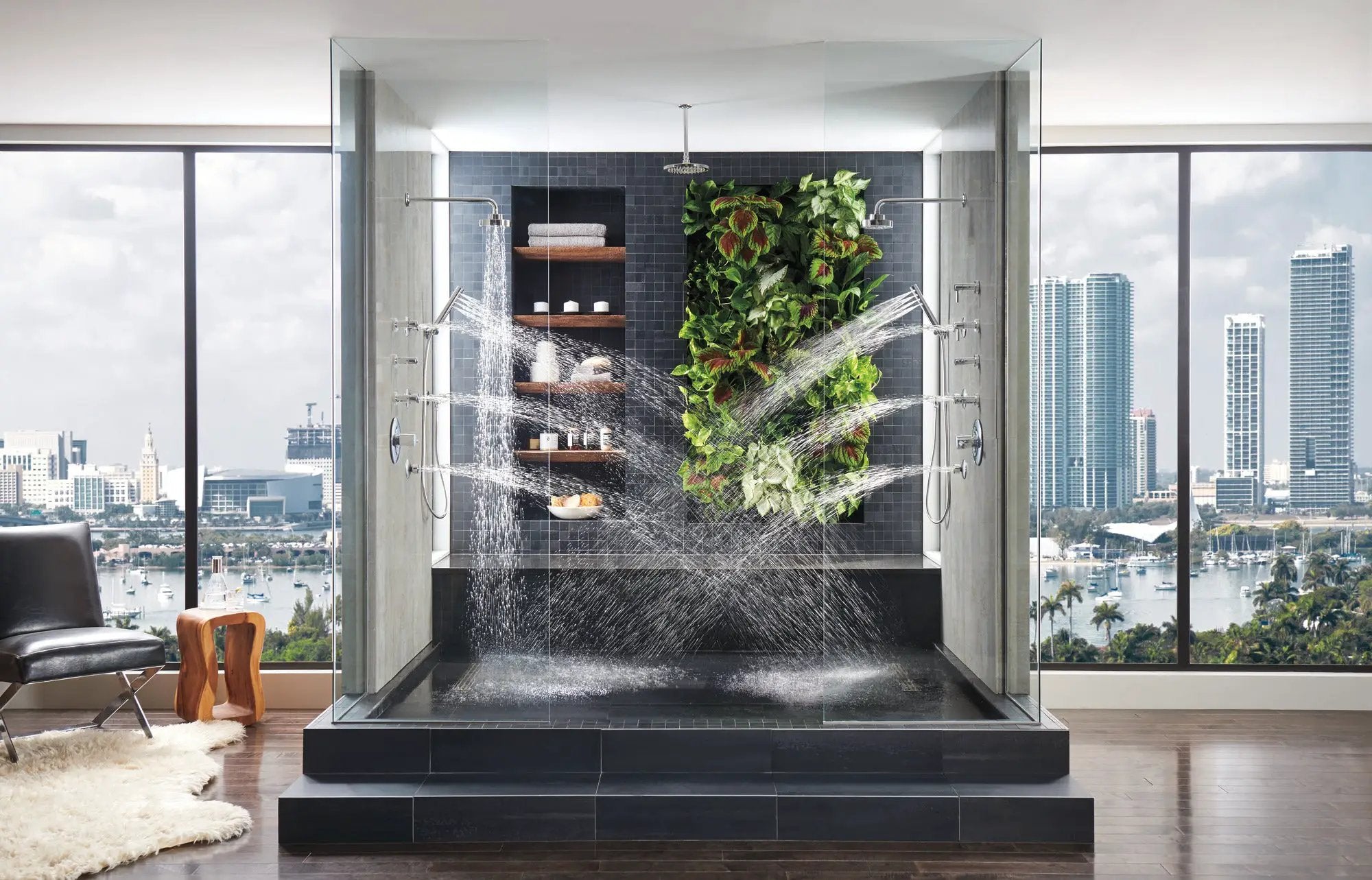chrome shower head