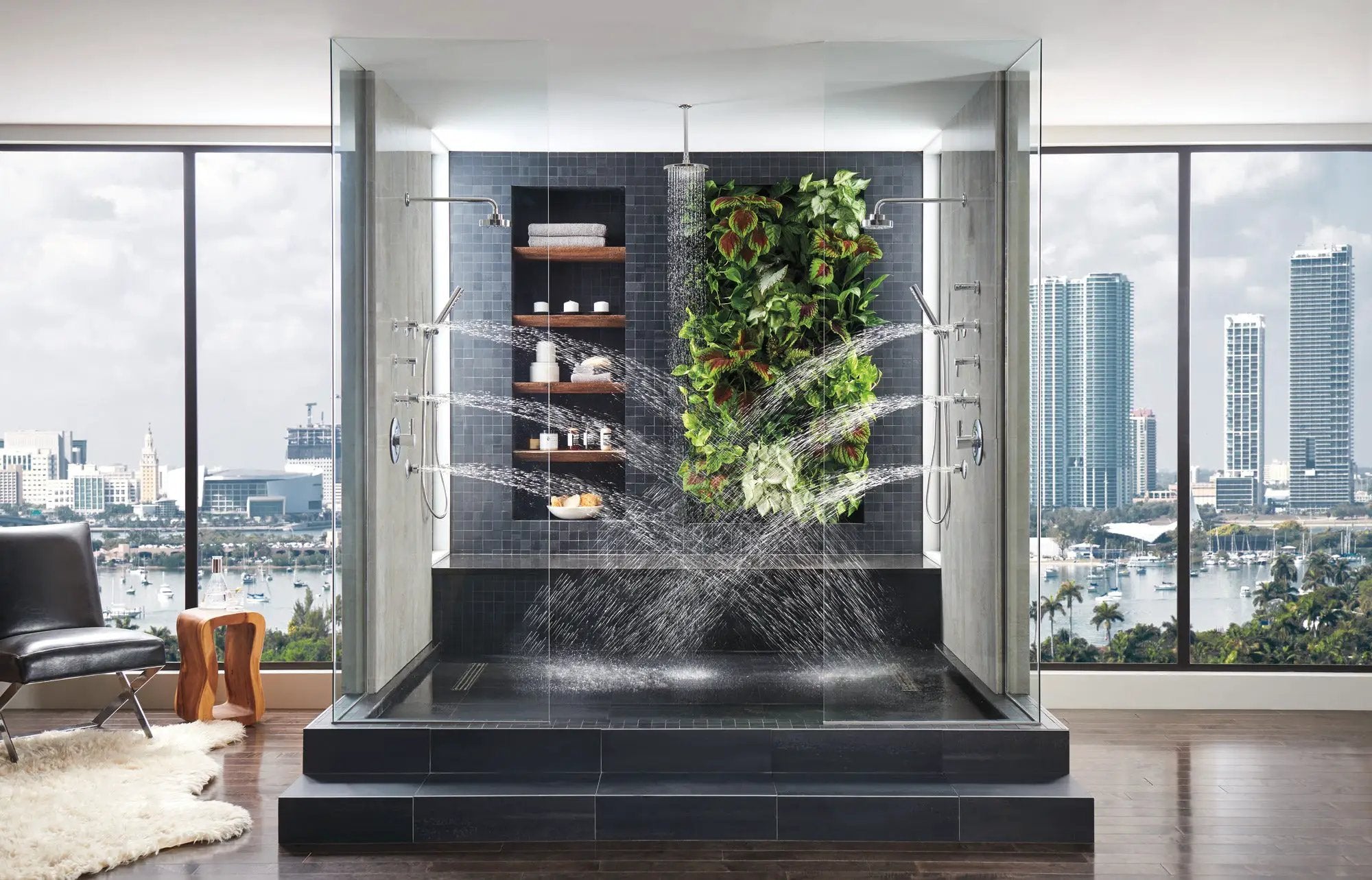 chrome shower head