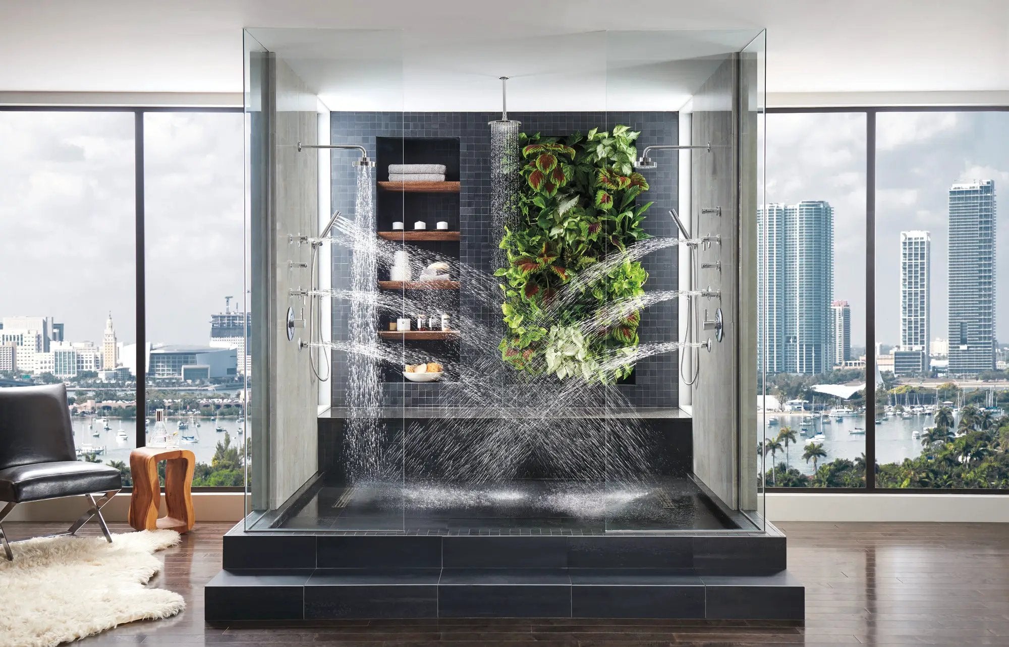 chrome shower head