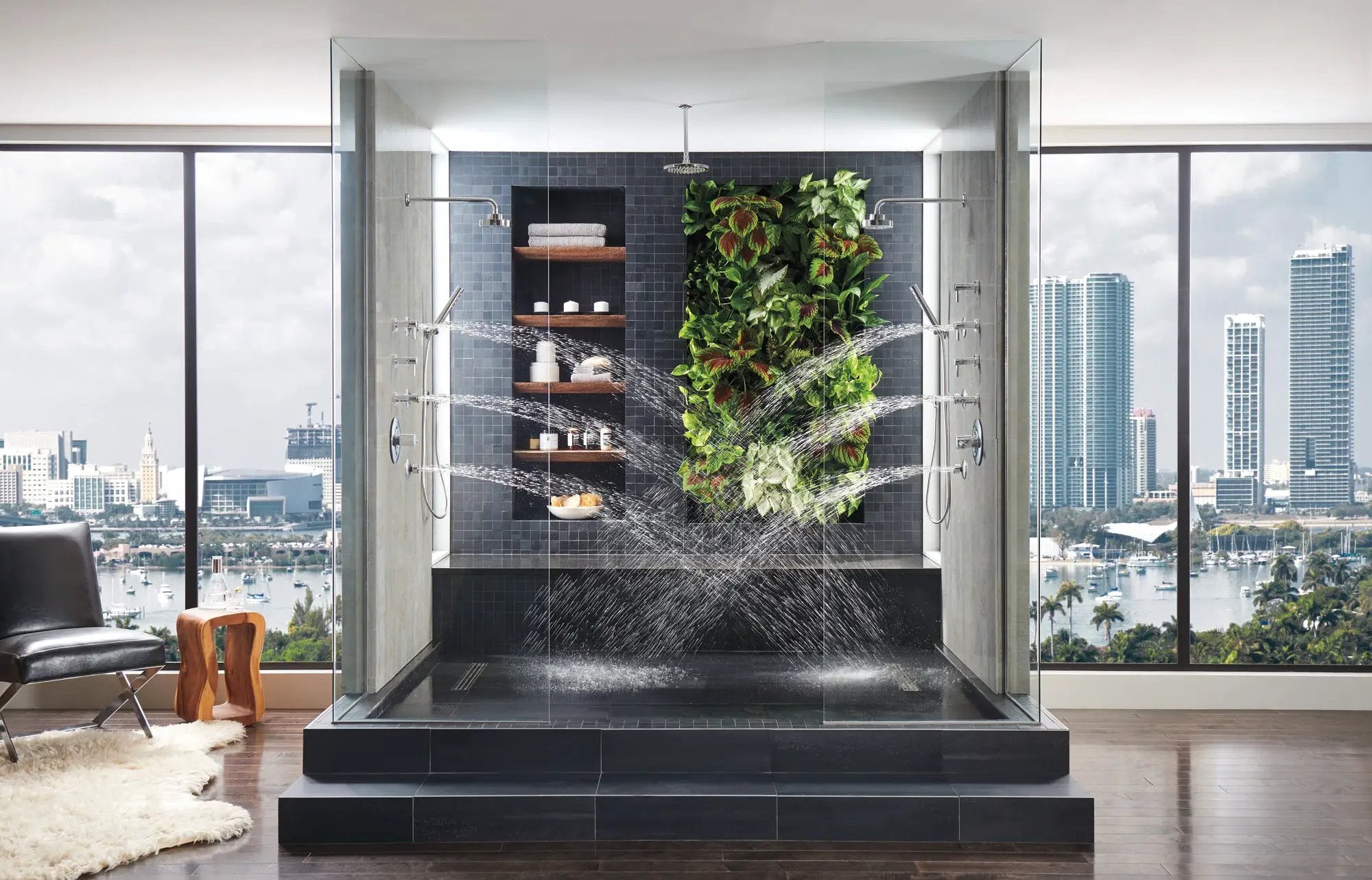 chrome shower head