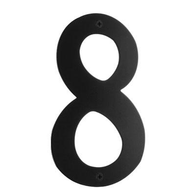 black stainless steel house number