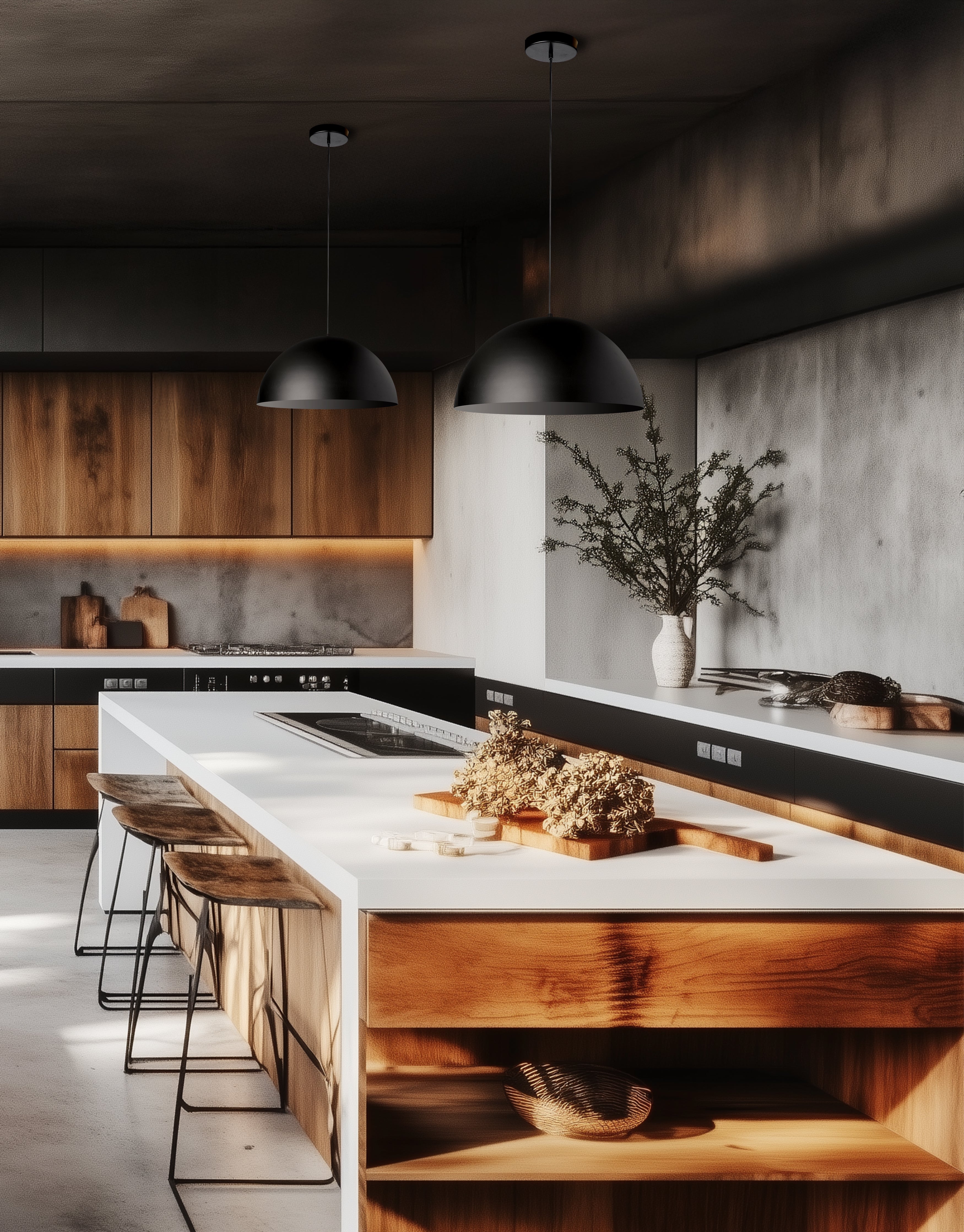 matte black pendants