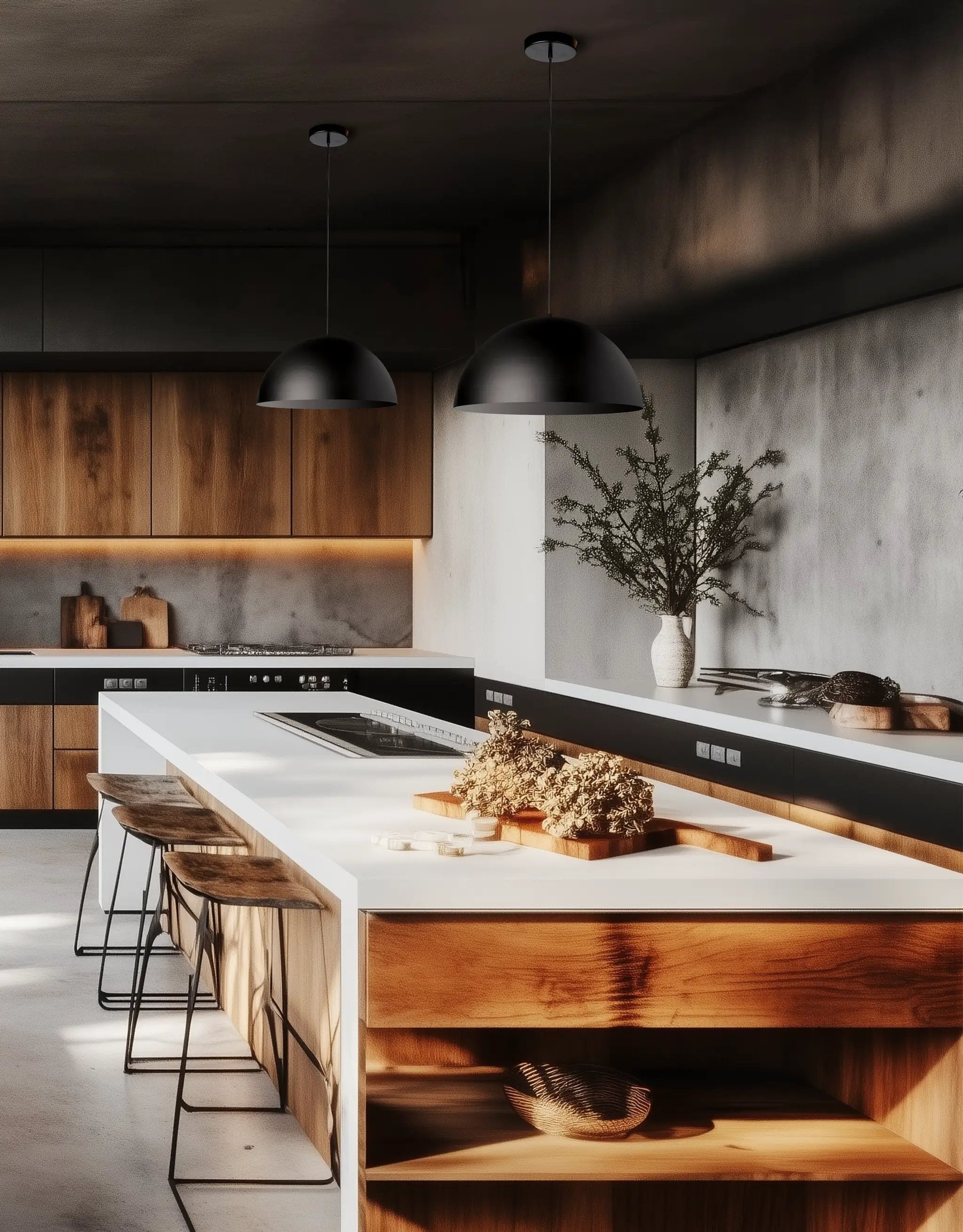 matte black pendants