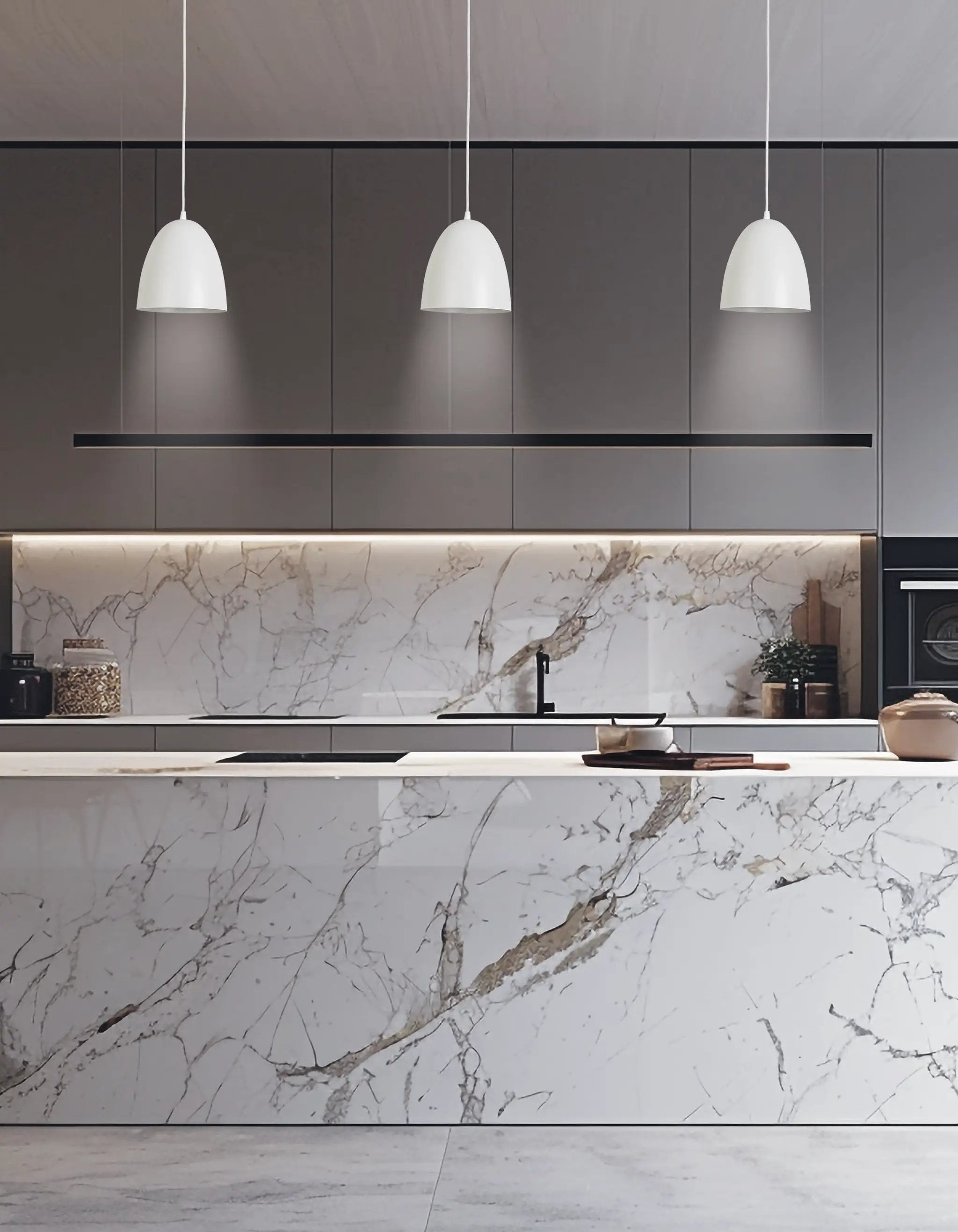 matte white pendants