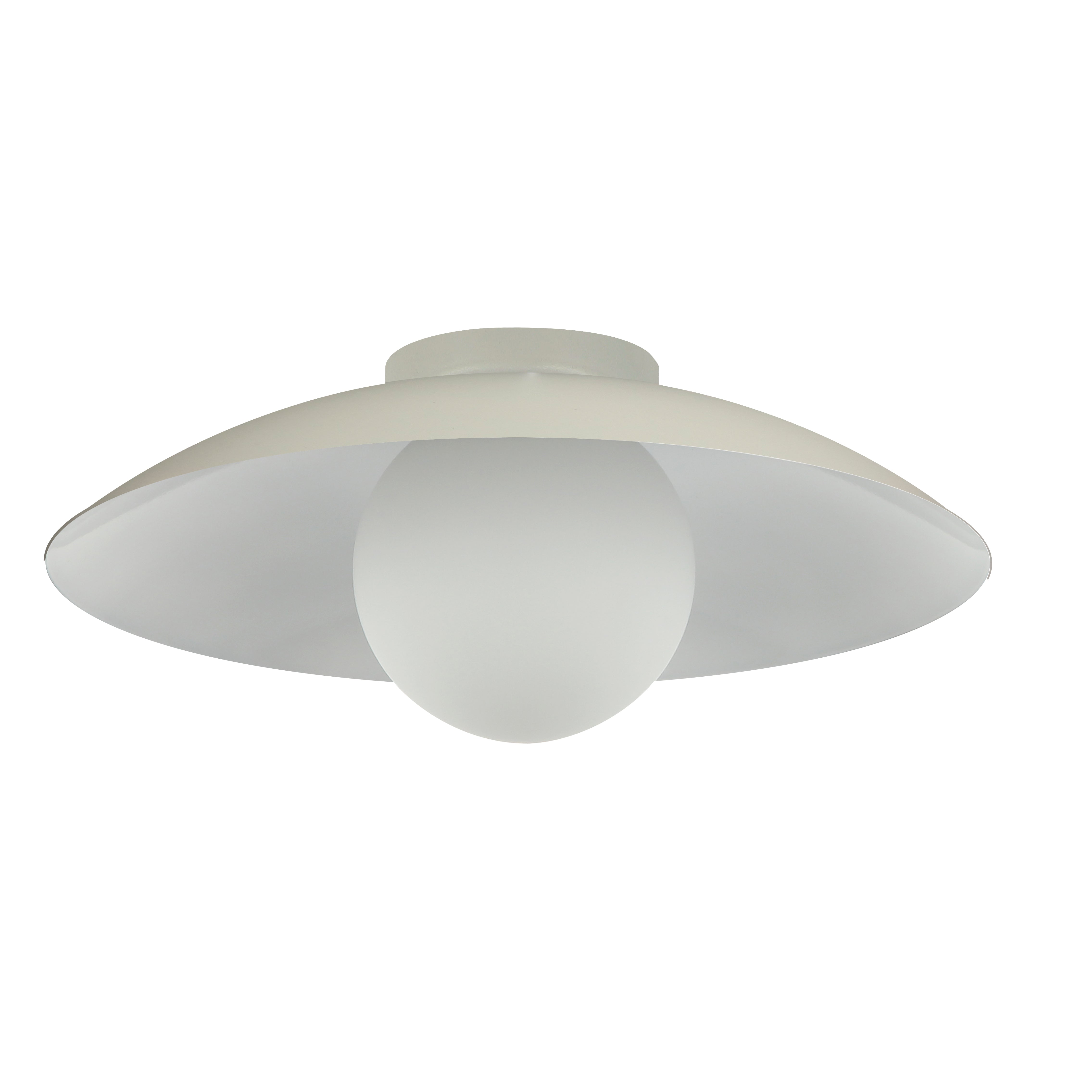 Dainolite 1 Light Flush Mount with Opal Glass