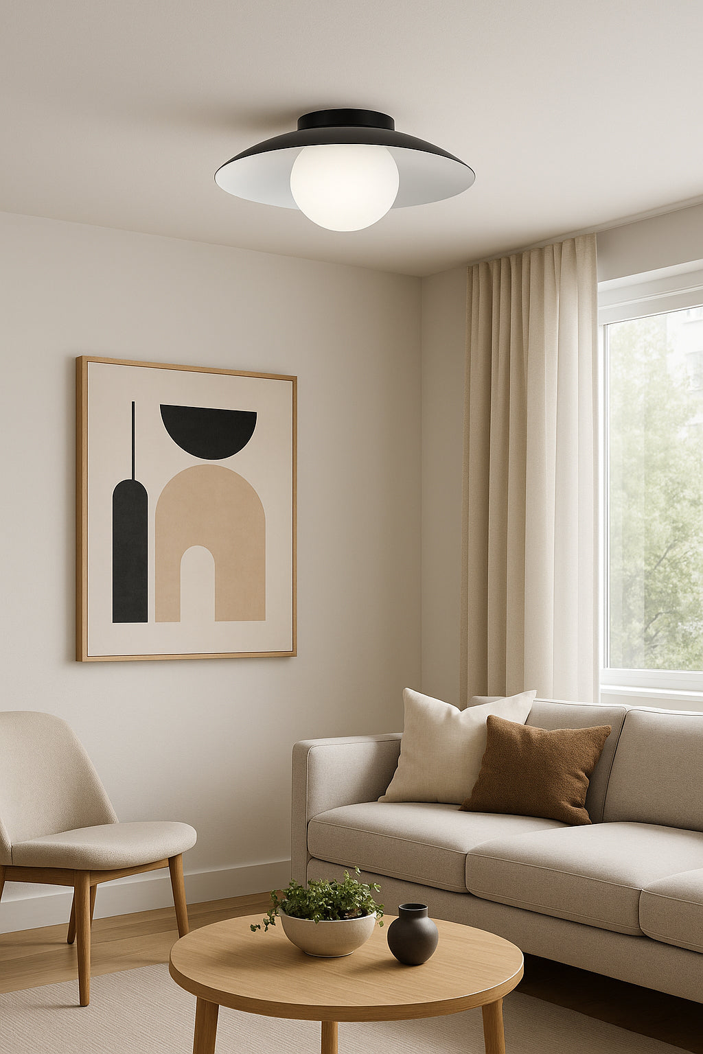 matte black flush mount