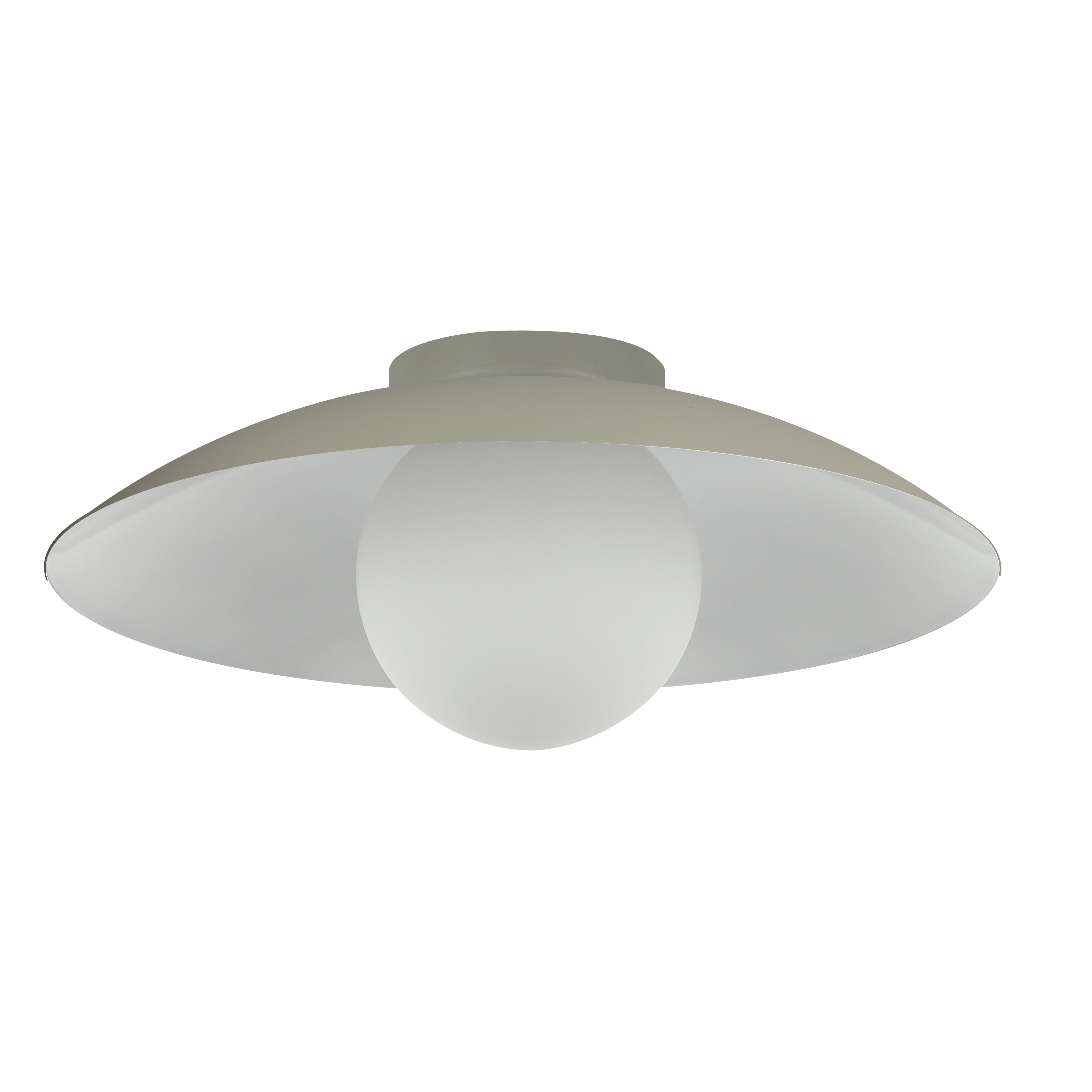 Dainolite 1 Light Flush Mount with Opal Glass
