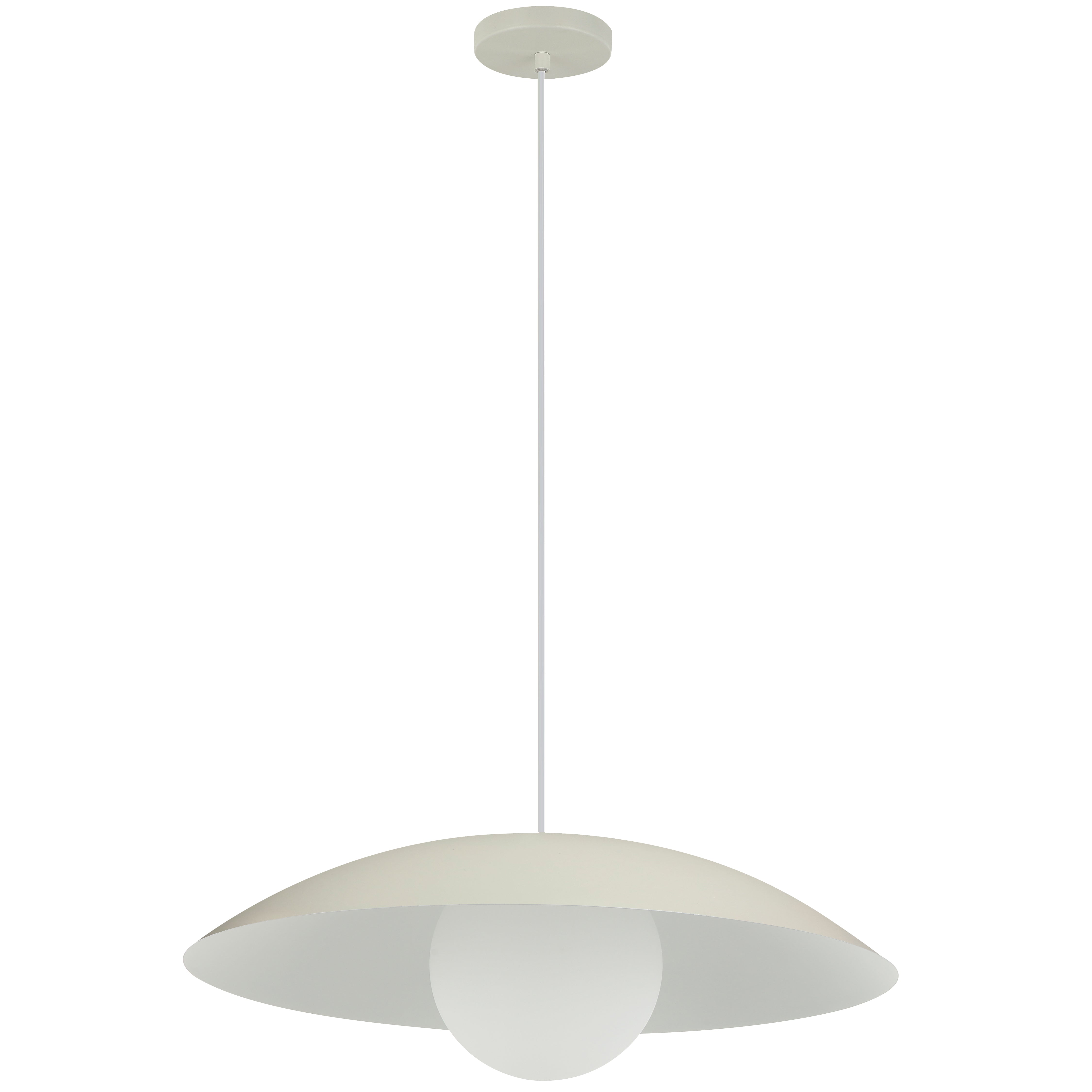 Dainolite 1 Light Pendant Light with Opal Glass
