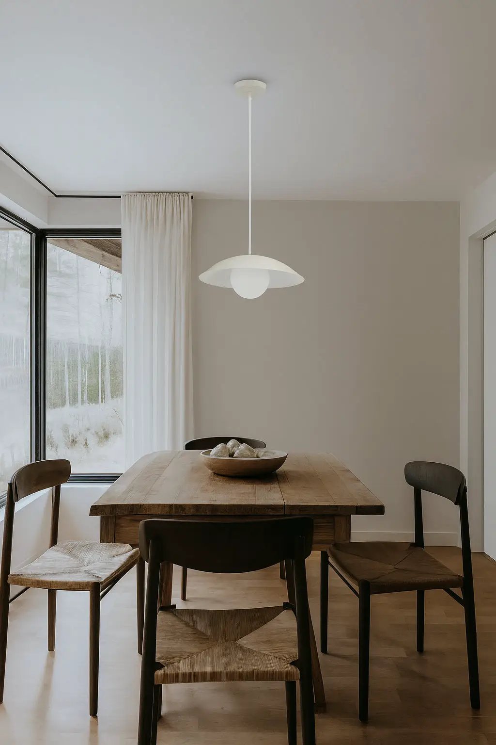 matte beige pendant light