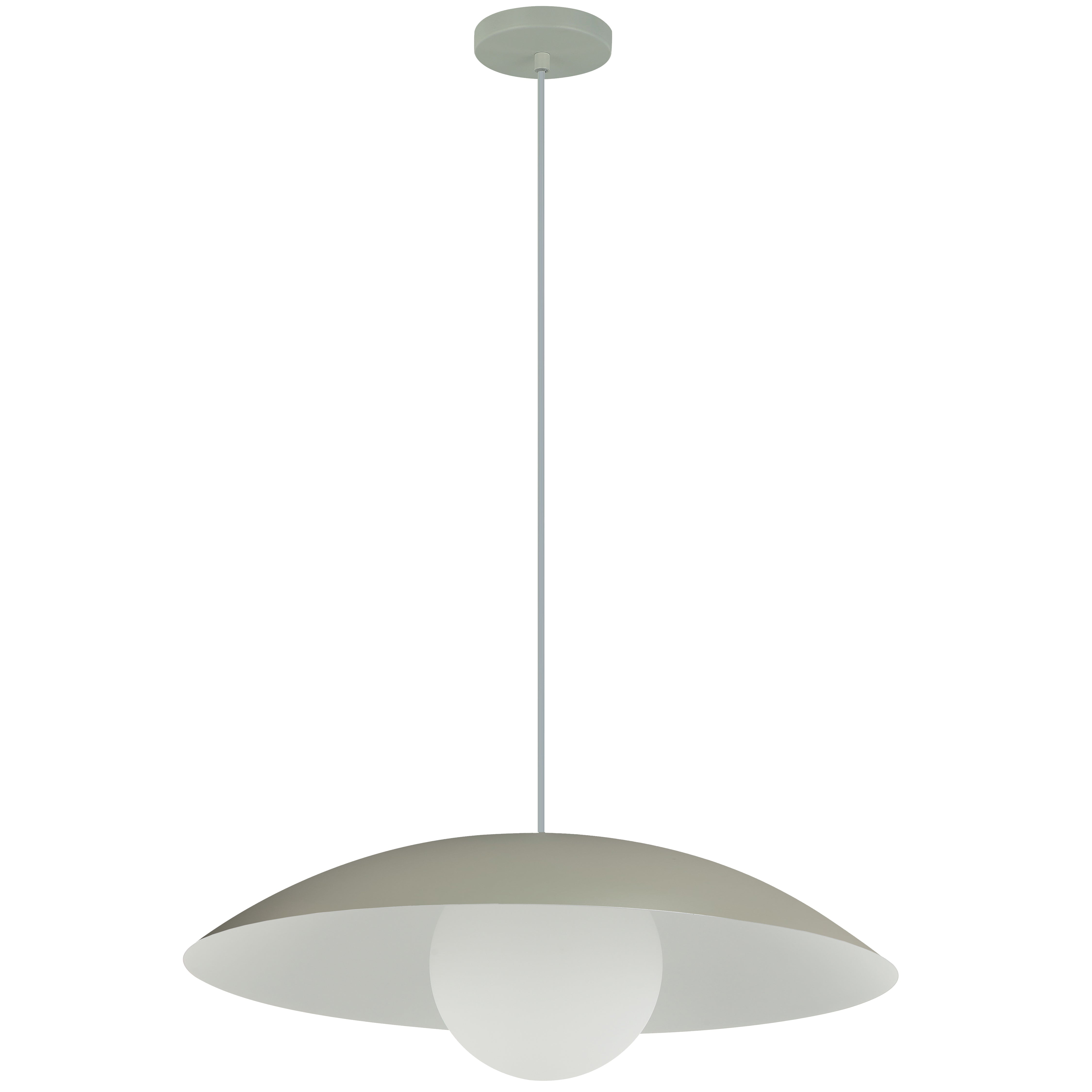 Dainolite 1 Light Pendant Light with Opal Glass