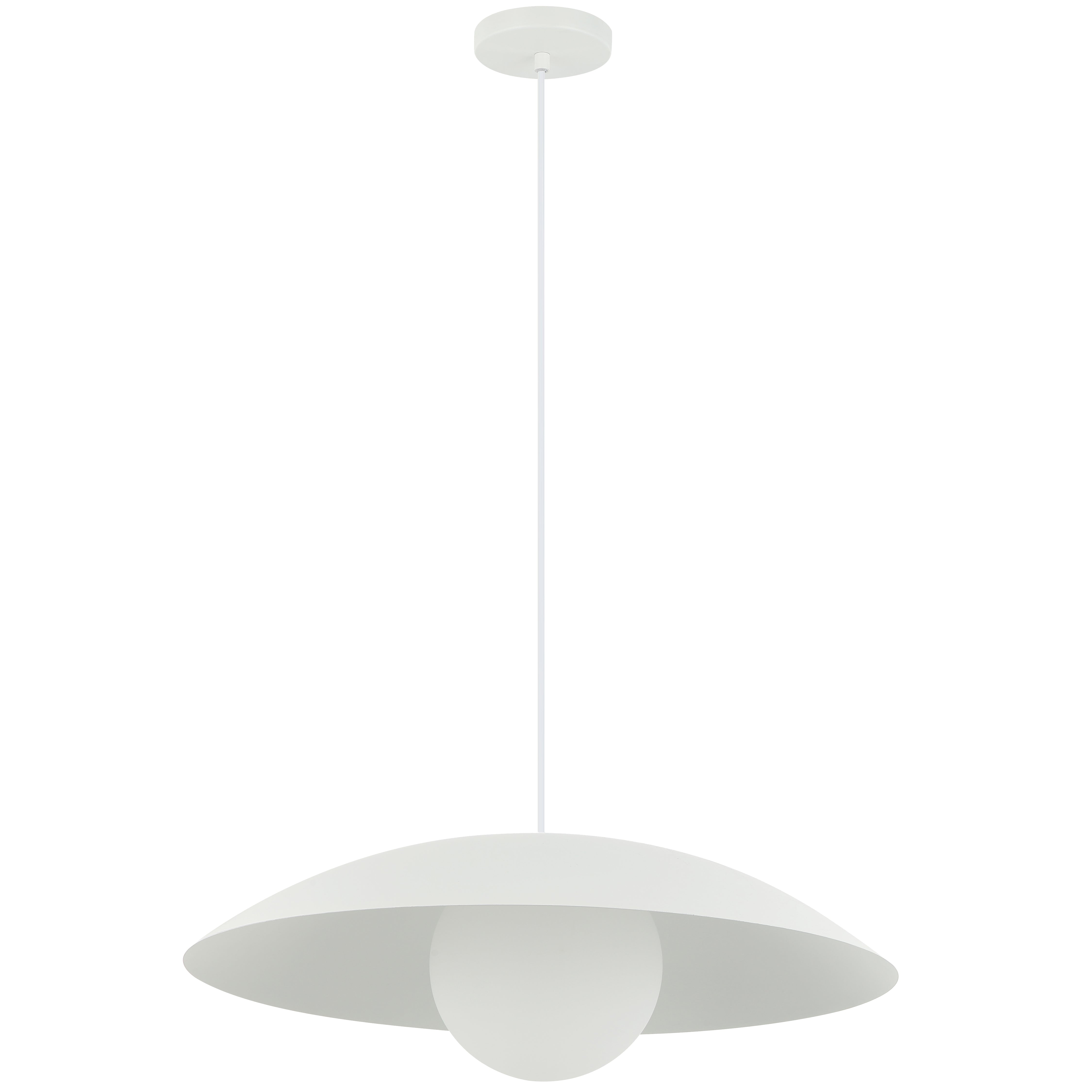 Dainolite 1 Light Pendant Light with Opal Glass